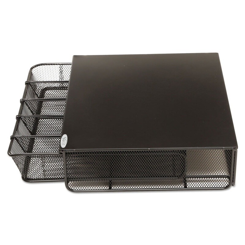 Mesh Drawer Organizer Stackable Storage Bins Office Supplies Accessories Holder