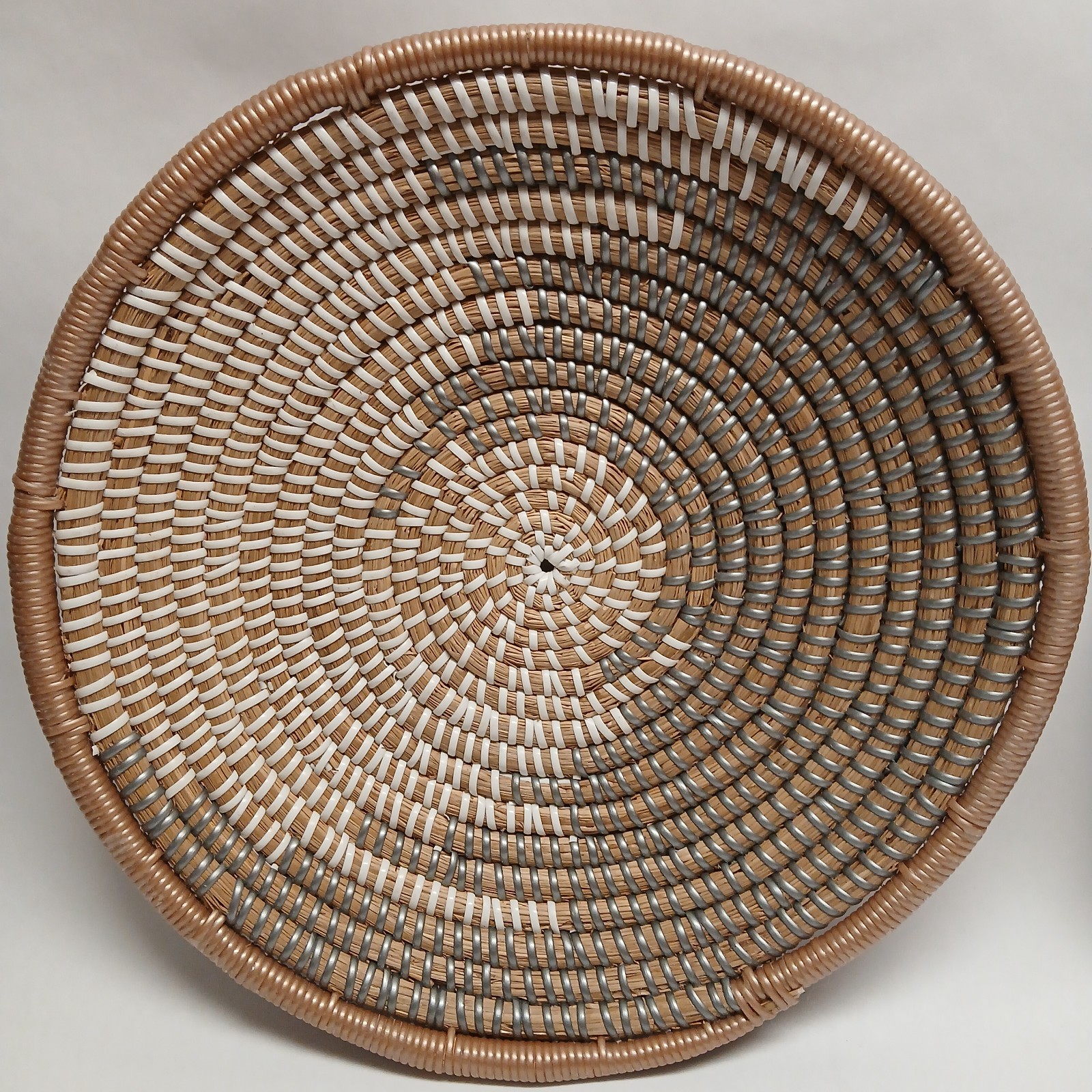 3 Piece Lot of Boho Round Wall Basket Decor, Seagrass Rattan Wicker Gallery Wall