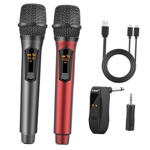 Wireless Microphone for Karaoke, Rechargeable Karaoke Microphone(Work 10hs),