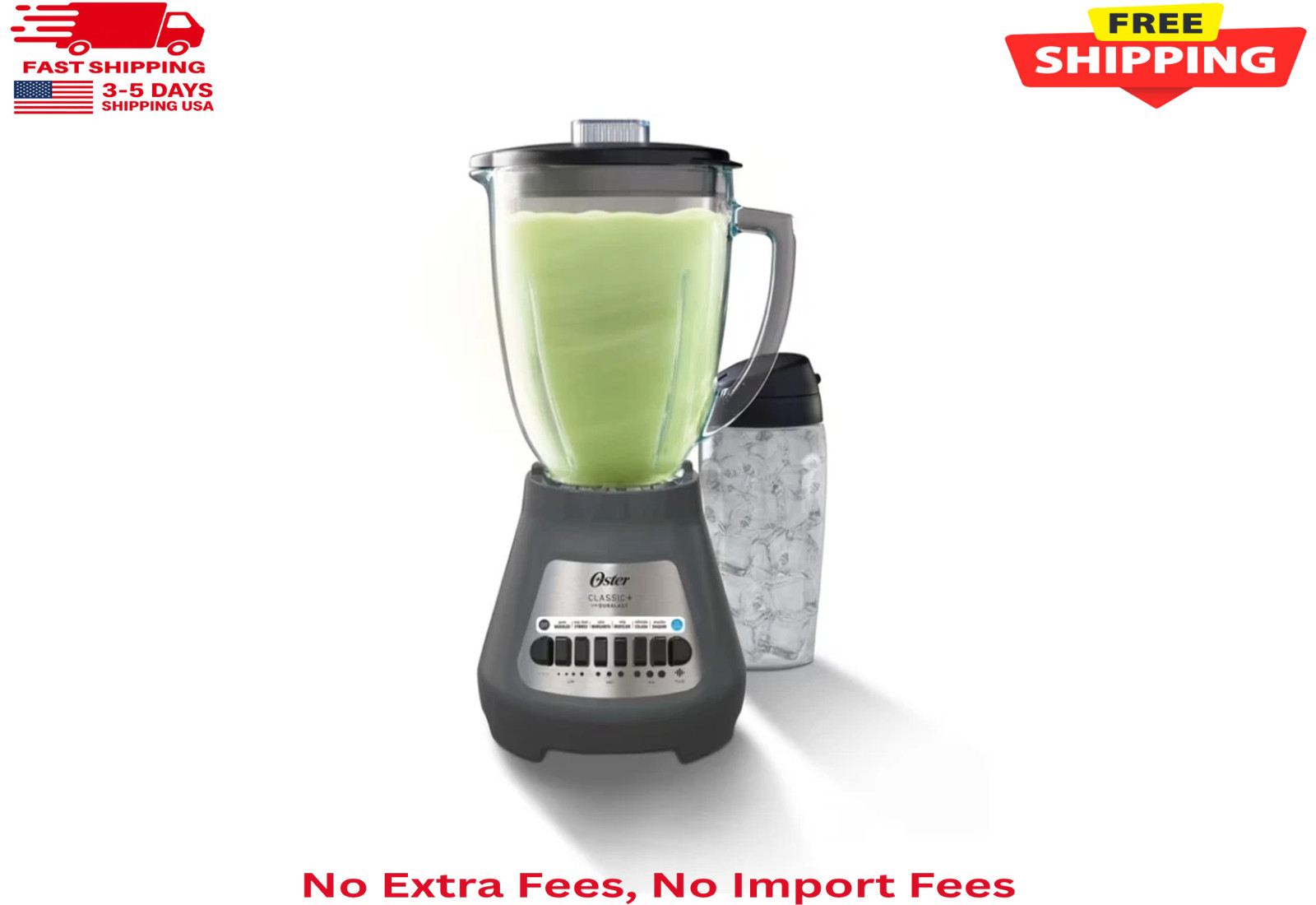 Oster Party Blender with XL 8-Cup Capacity Jar and Blend-N-Go Cup New