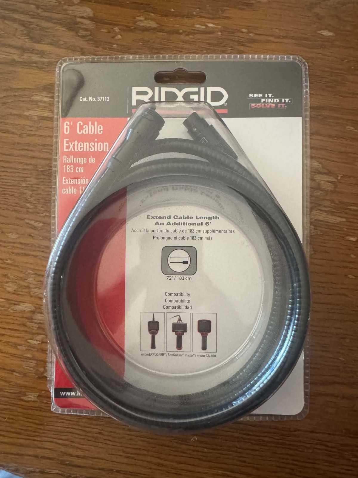 RIDGID 31133 6' Inspection Camera Cable Extension 6 Ft Genuine OEM