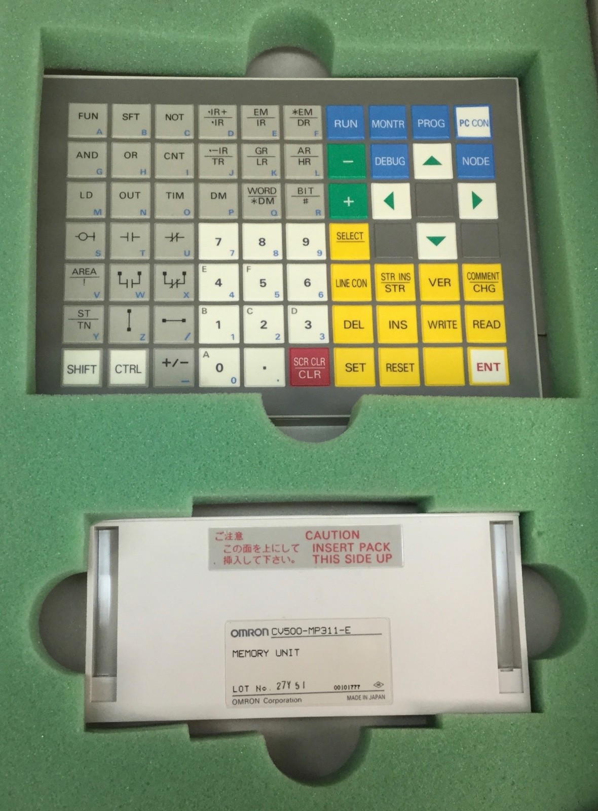 OMRON  CV500-MP311-E MEMORY UNIT WITH CV500-CKF01-E KEYBOARD NEW IN BOX