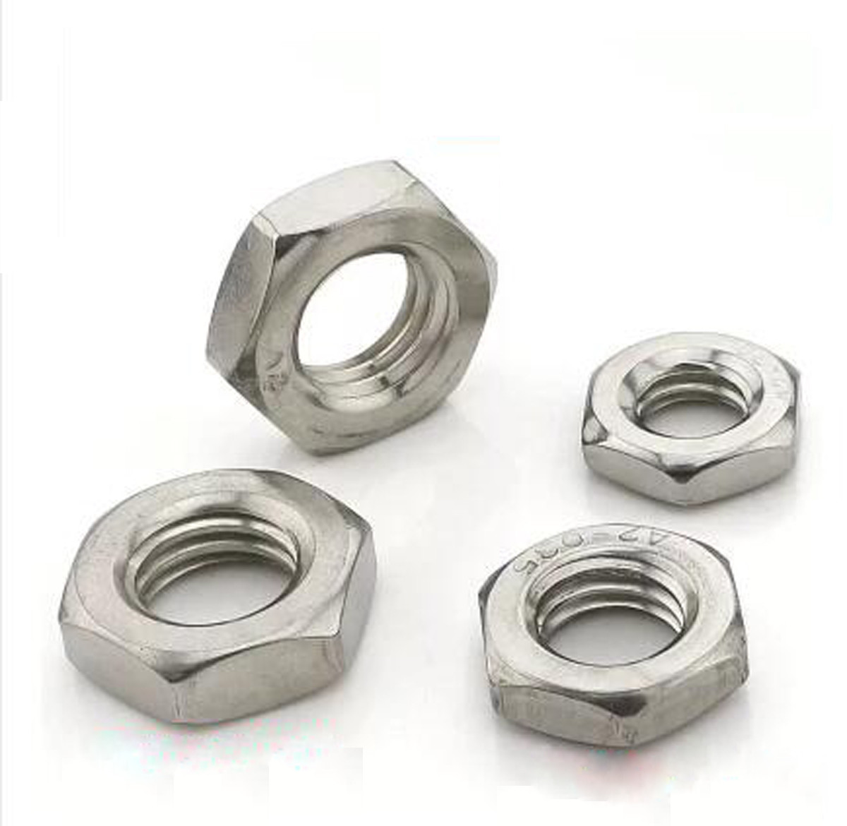 304 Stainless Steel Select Size M2 - M16 Thin Hex Nuts Right Hand Fine Thread