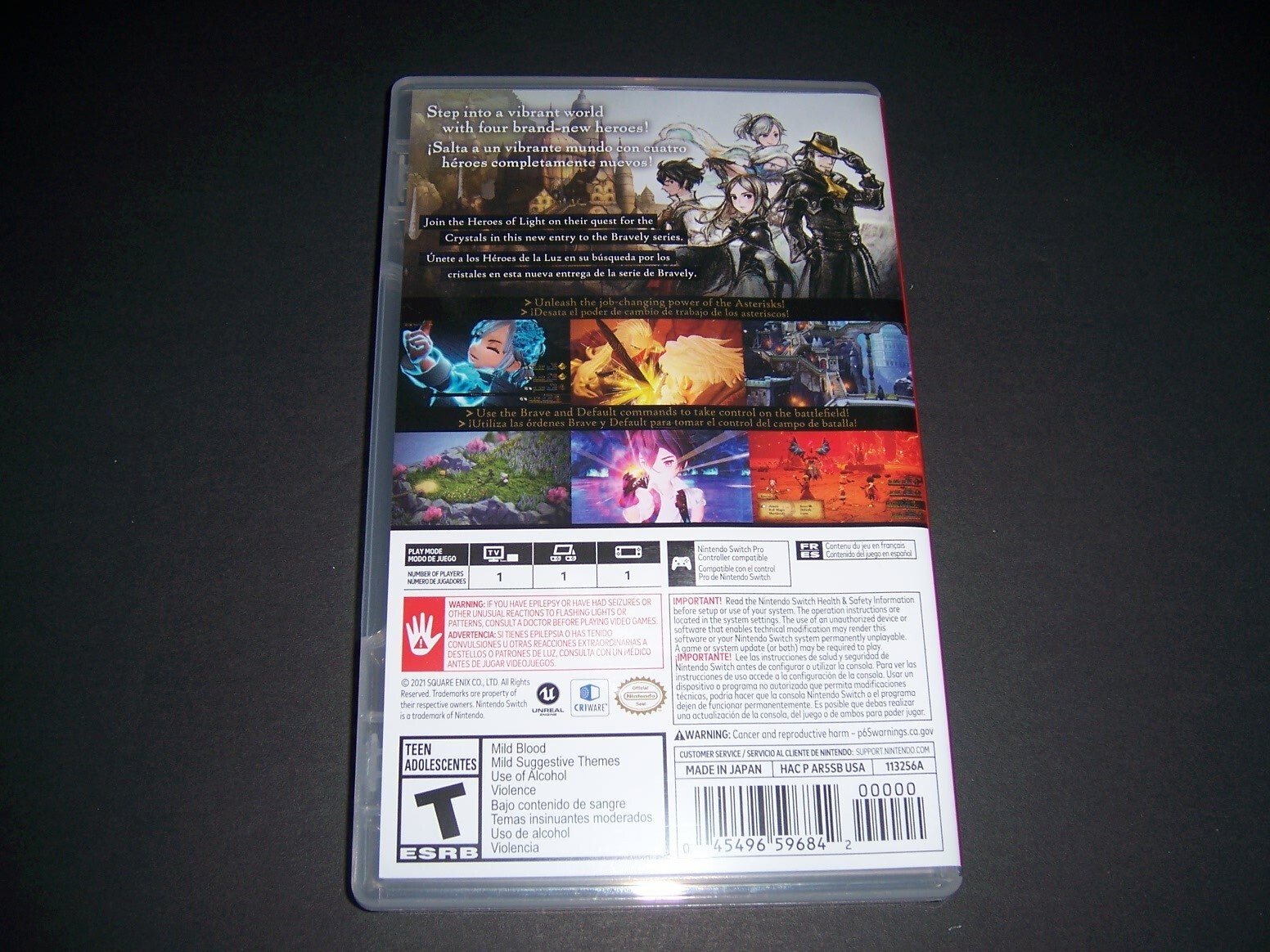 Authentic Box Case ONLY Replacement Nintendo Switch for Bravely Default II 2 Two