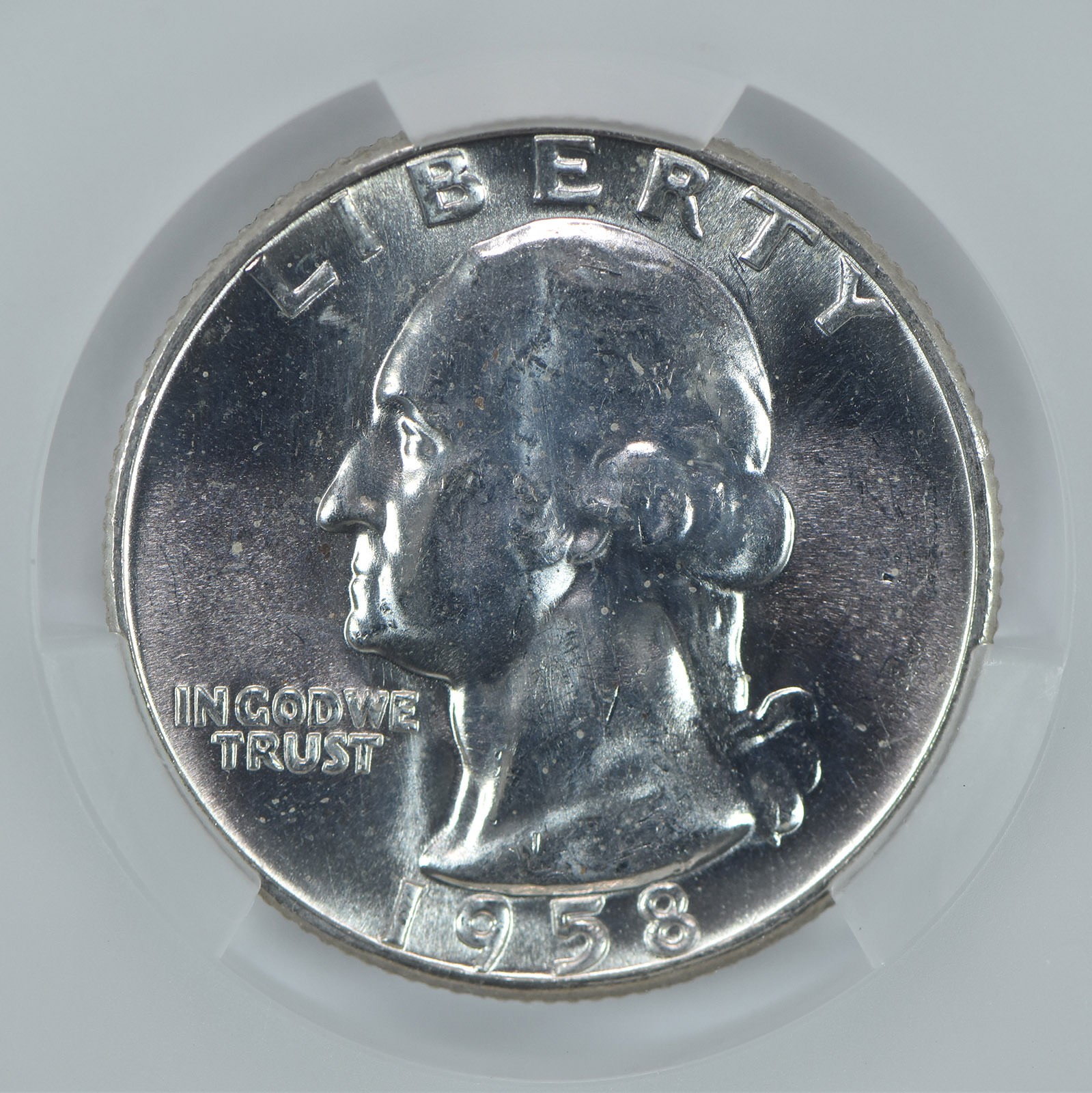 1958 Washington Quarter MS64 CAC CACg
