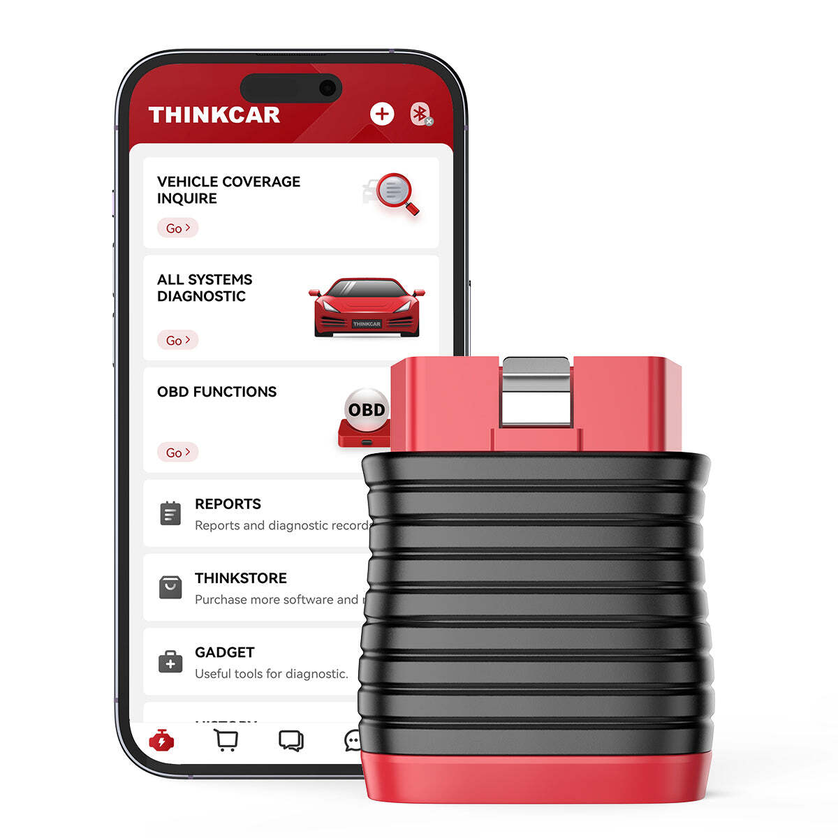 Thinkcar BD6 Car Code Reader 5 Resets Full Systems Diagnostic Tool Free Update