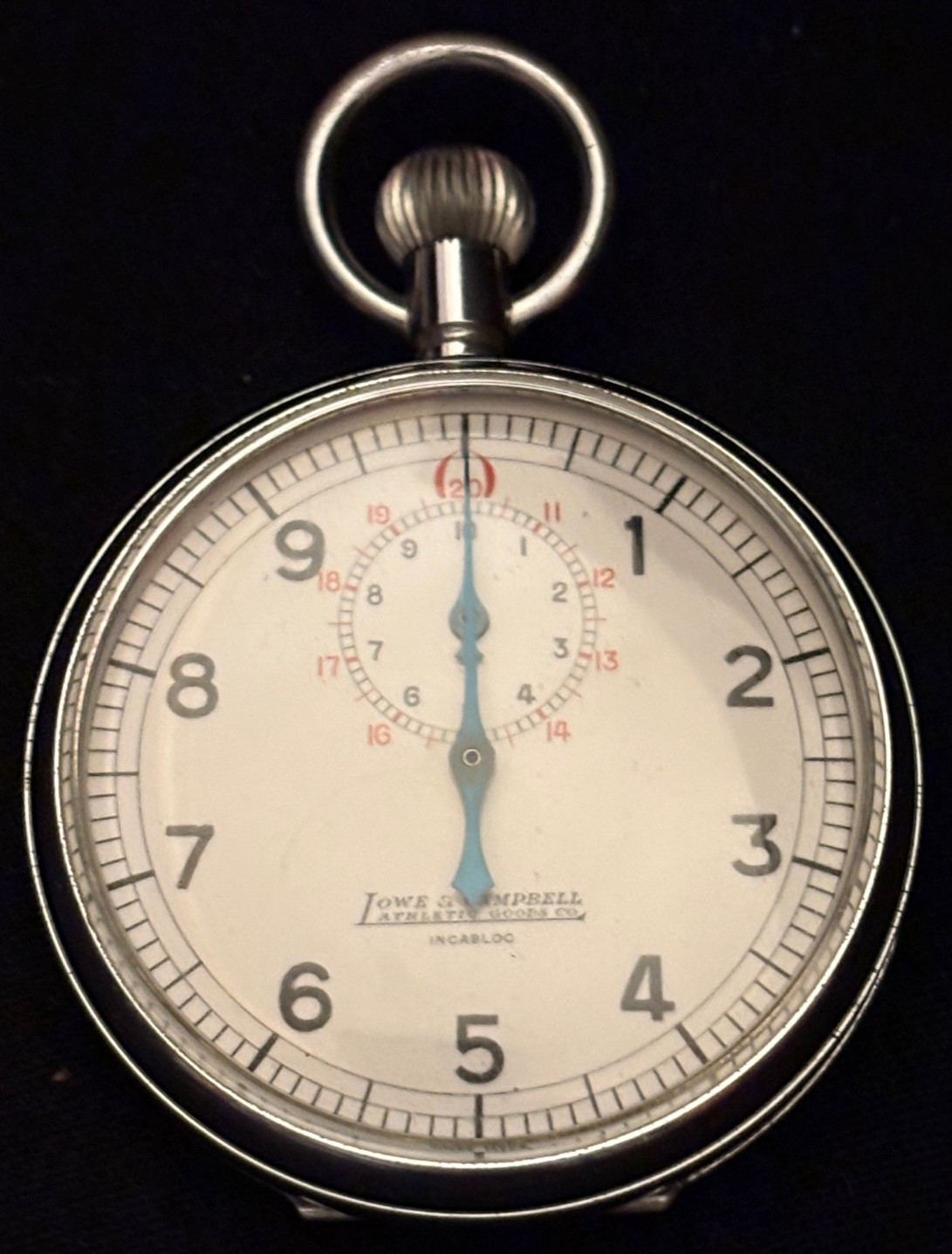 Vintage Lowe & Campbell Athletic Goods Co /Swiss-Made Stopwatch with Incabloc