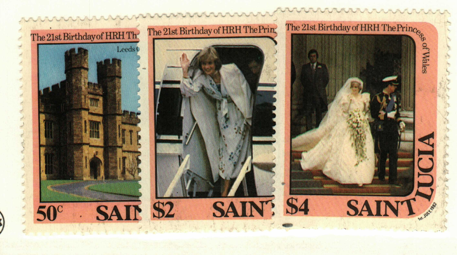 St Lucia #591-3 MH Princess Diana