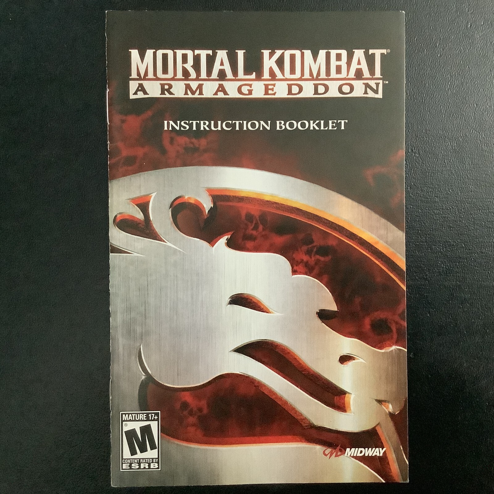 Mortal Kombat Armageddon PS2 PlayStation 2 Instruction Manual Only