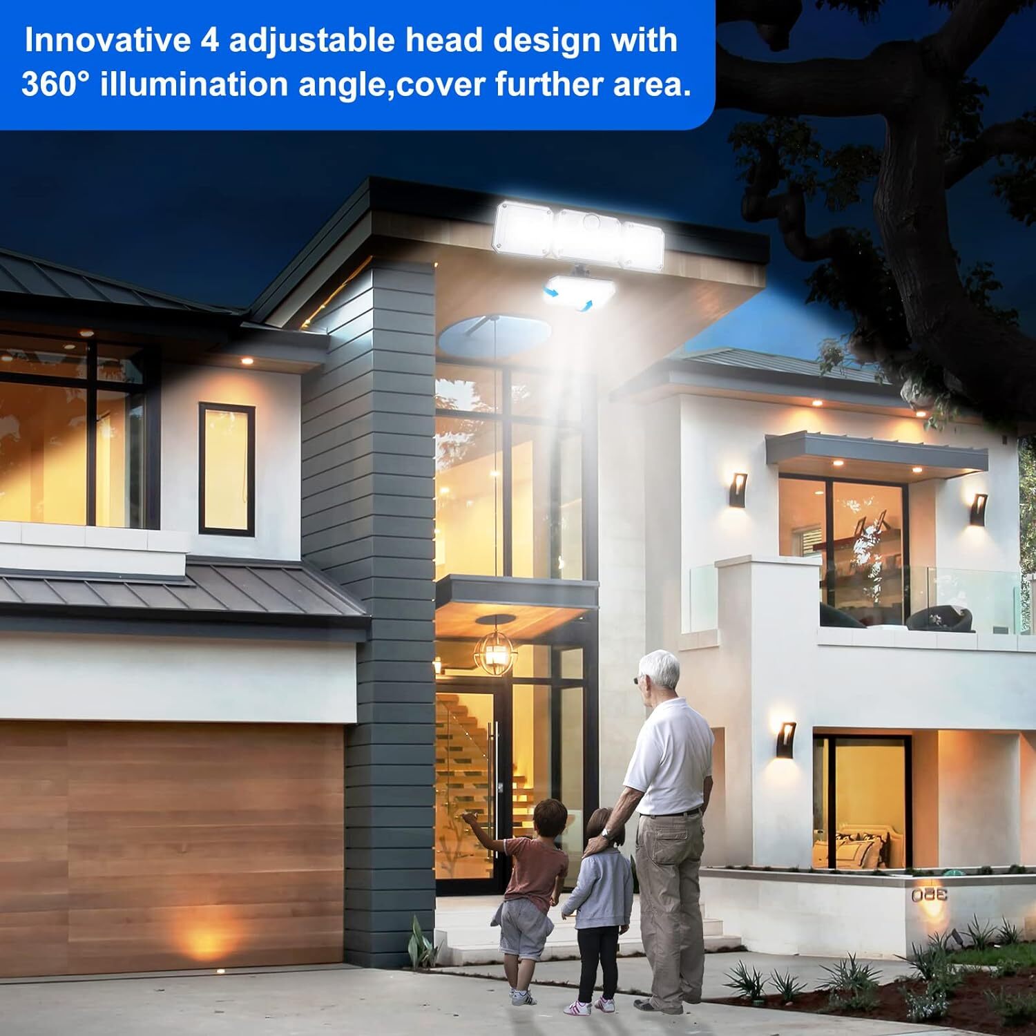 333 LED Solar Lights Outdoor 3000LM Waterproof Motion Sensor Security Wall Lamp