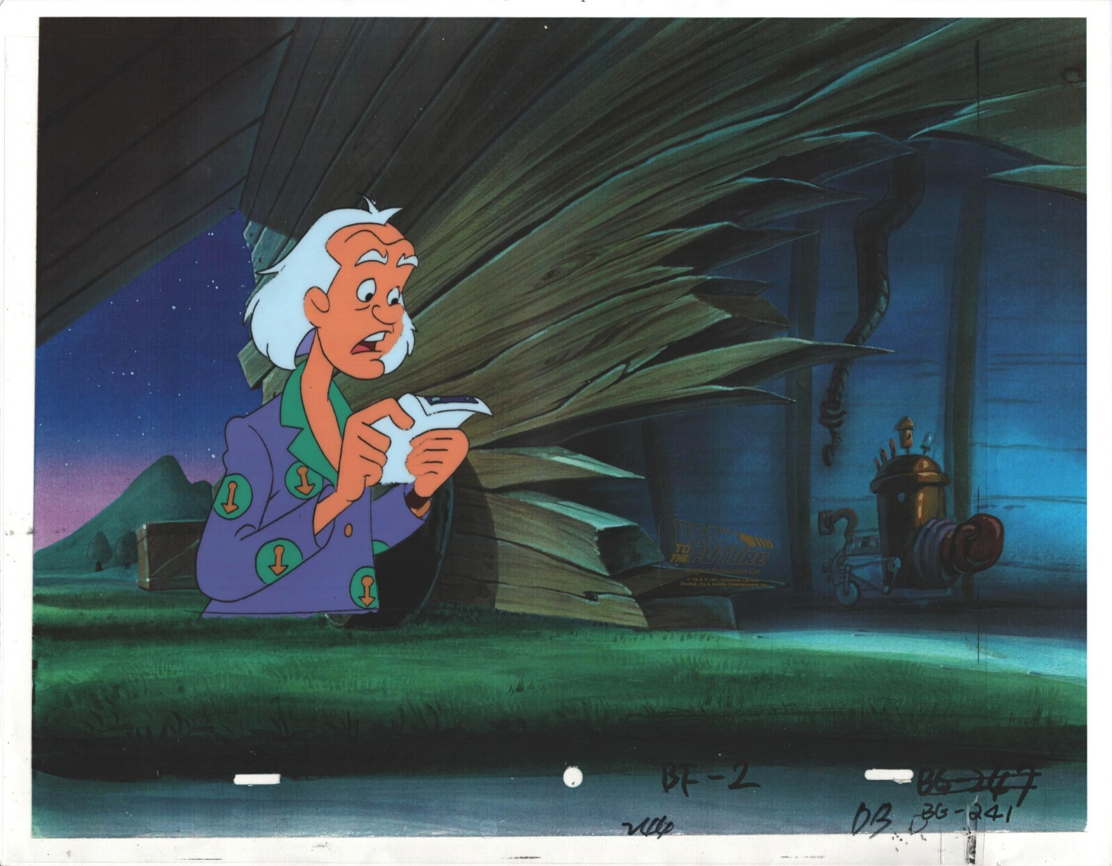 Back to the Future Original Production Animation Cel Universal 1991-2 b60d13