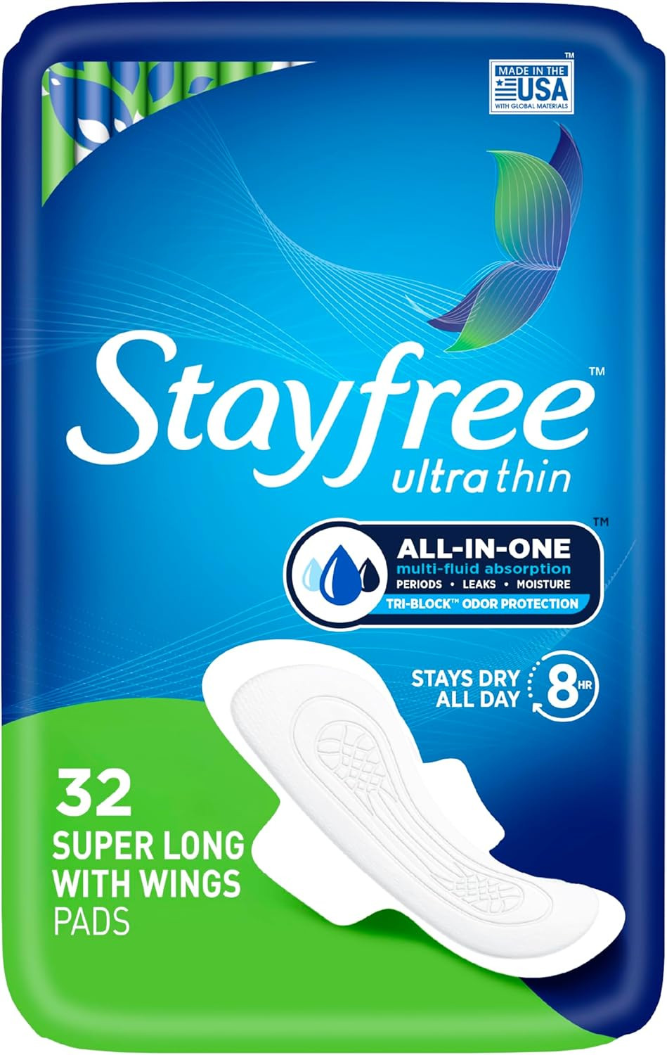 Ultra Thin Super Long Pads with Wings for Women, Reliable Protection and Absorbe