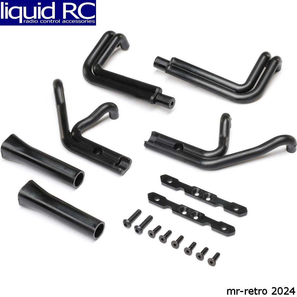 Losi LOS-1897 Header Set Matte Black: 22S Sprint