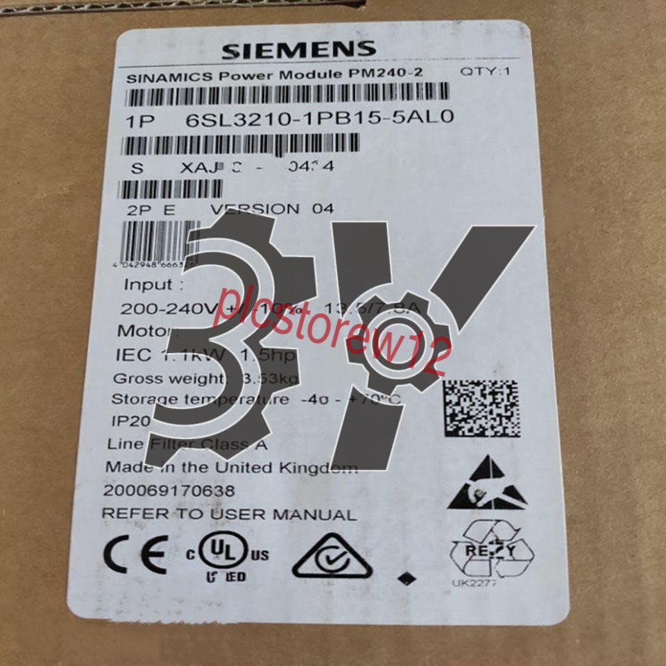 1PCS NEW Siemens G120 Power Module 6SL3210-1PB15-5AL0 6SL3 210-1PB15-5AL0