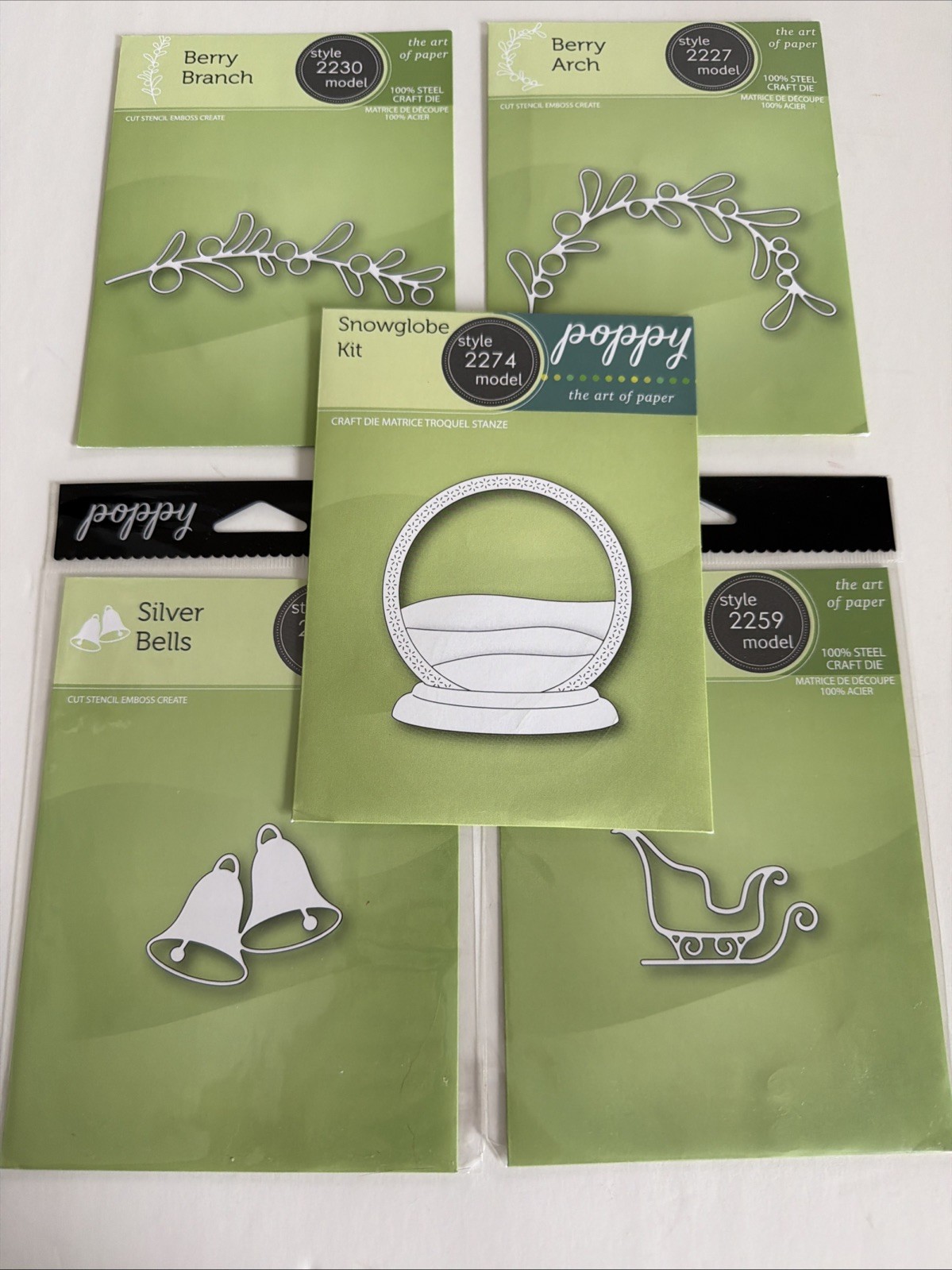 Poppy Stamps Die Cut Christmas Bundle With 5