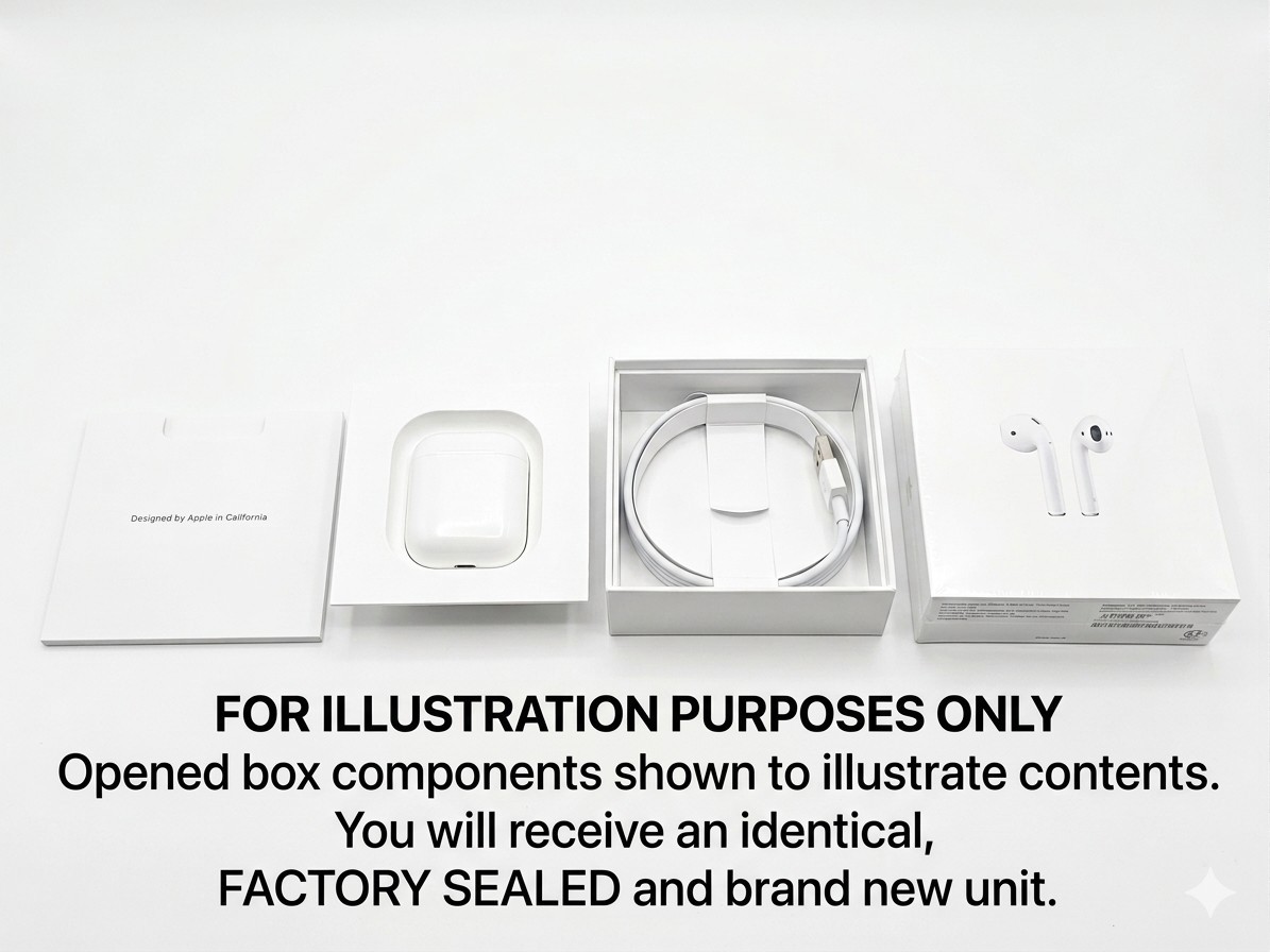 NEW Apple AirPods 2nd Generation with Charging Case - White- Sealed In Box