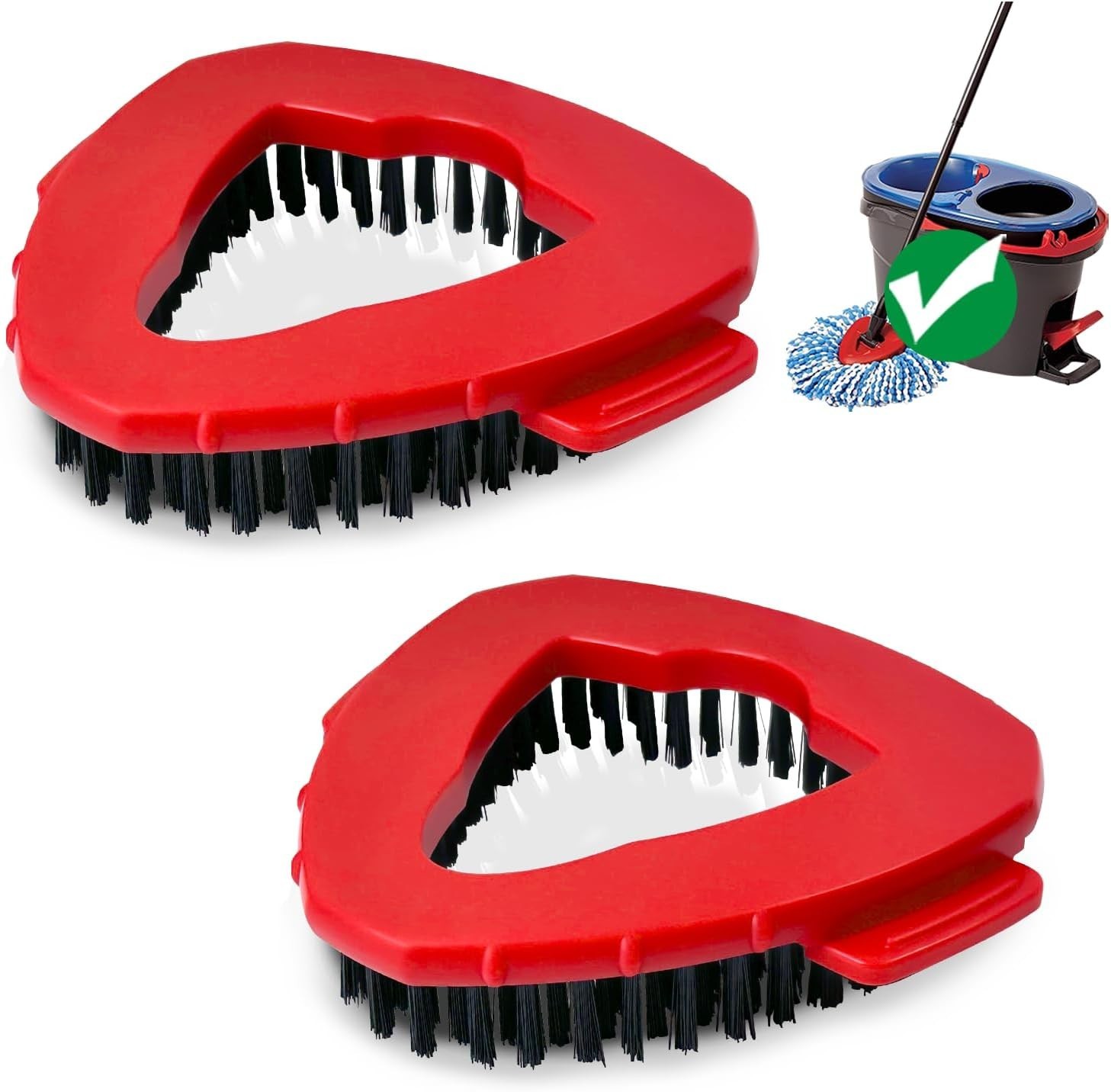 Versatile Oceda 2-Piece Scrubber Brush Set - Perfect for Kitchen, Bath & Tile