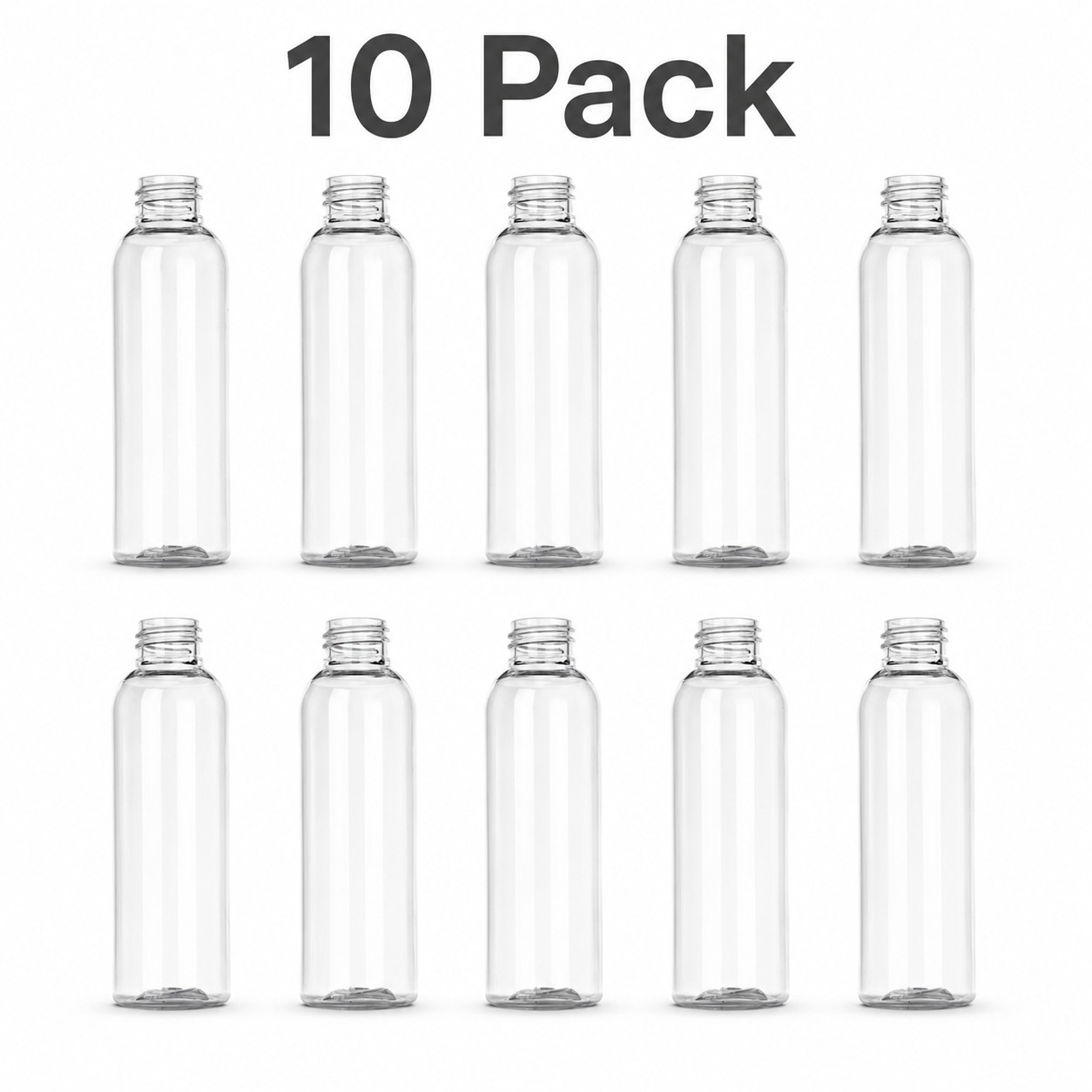 2 oz Cosmo Bottle Clear 20-410 Neck Finish, Lot of 10 Bottles