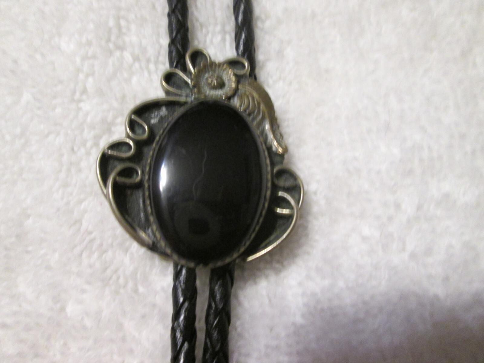 Vintage Braided Leather Bolo Tie