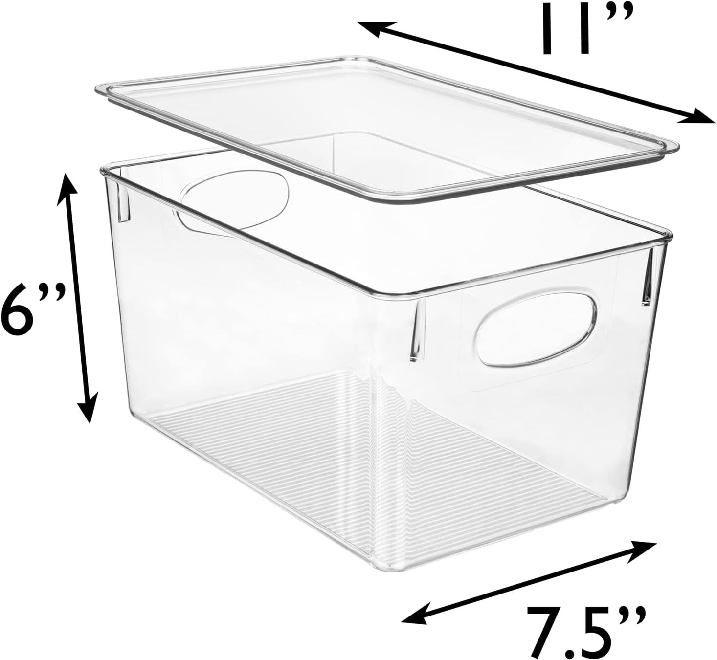 Plastic Storage Boxes with Lids - Perfect for Sideboard Organization - 8-Pack