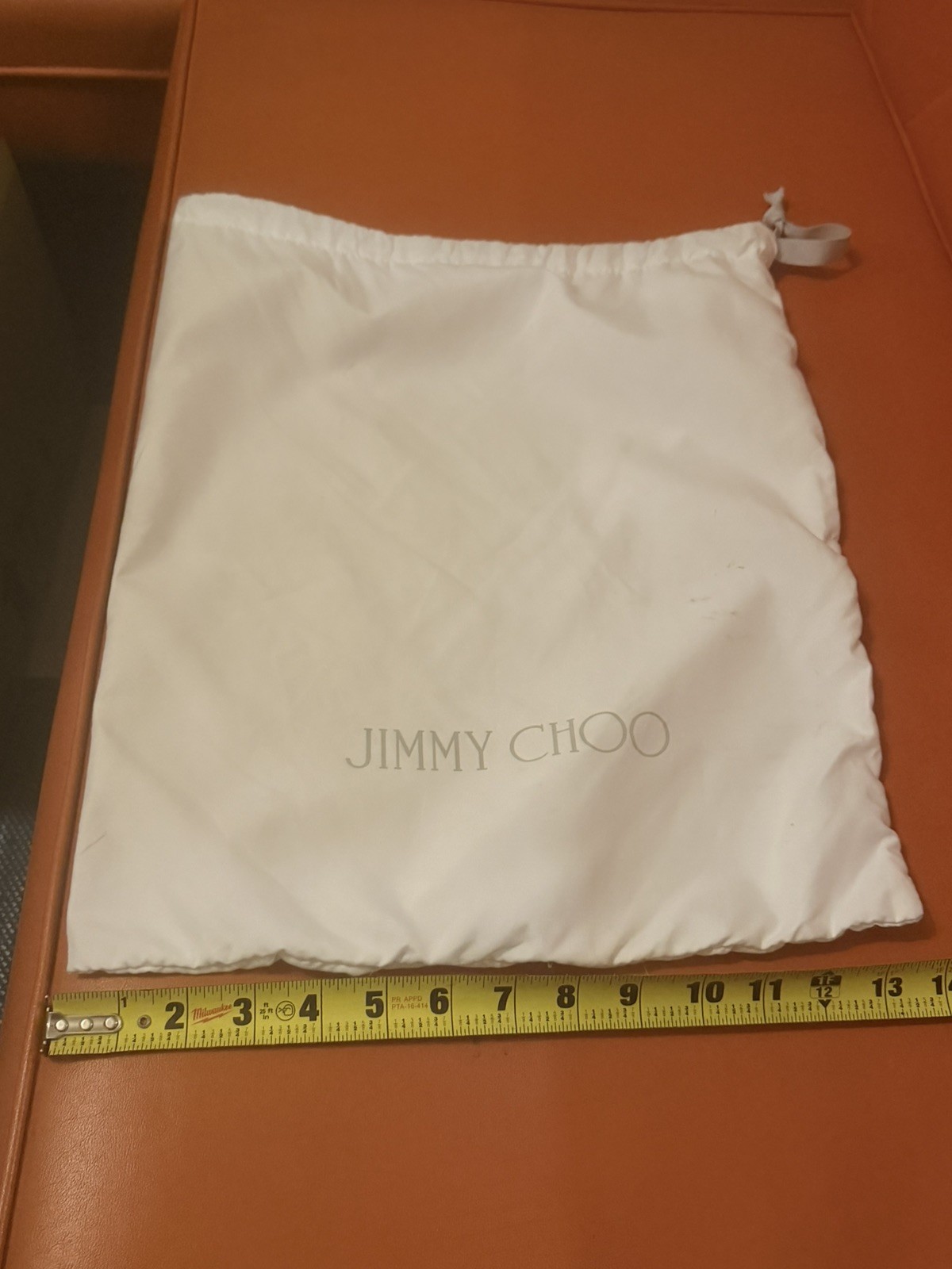 Authentic Jimmy Choo Dust Bag Drawstring 17x14”White Branded