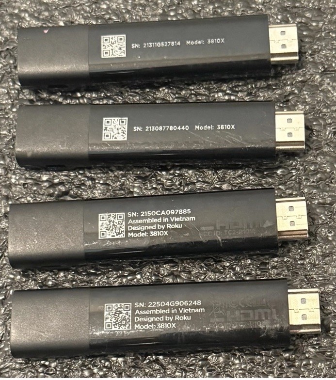 Lot Of 4 Roku Streaming Stick Plus 3810X - 4K Streaming Media Players