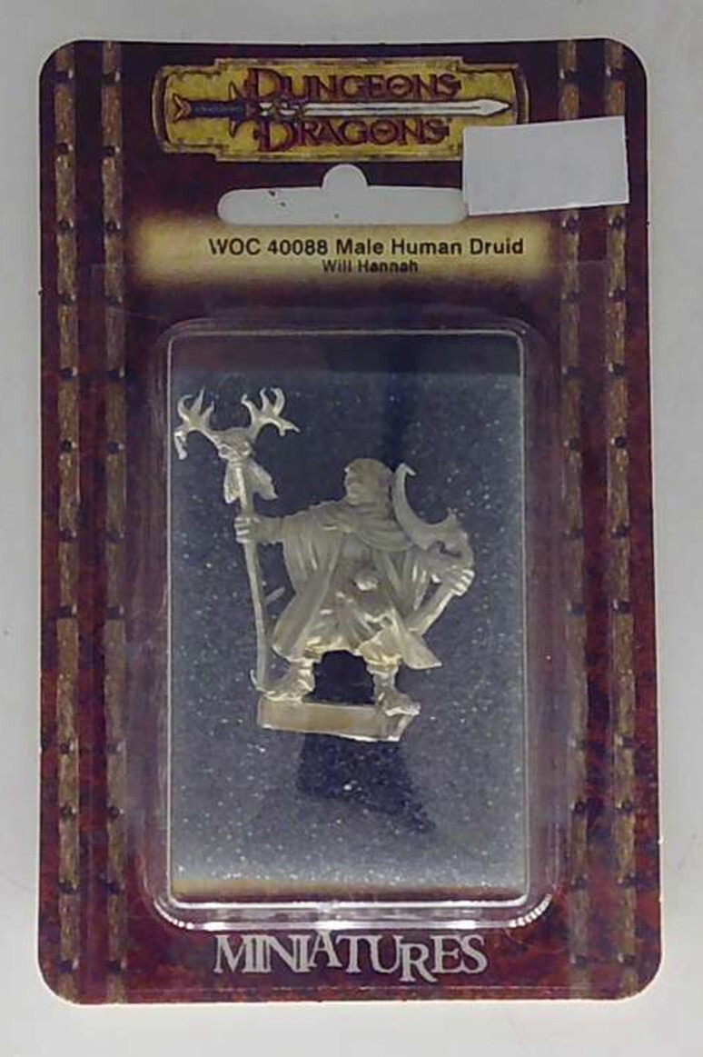 WOC D&D MINIATURE: 3rd Ed. - Male Human Druid (WOC40088)