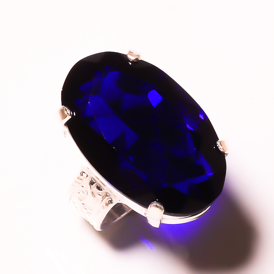 Valentine's Day Tanzanite Gemstone 925 Sterling Silver Handmade Ring All Size