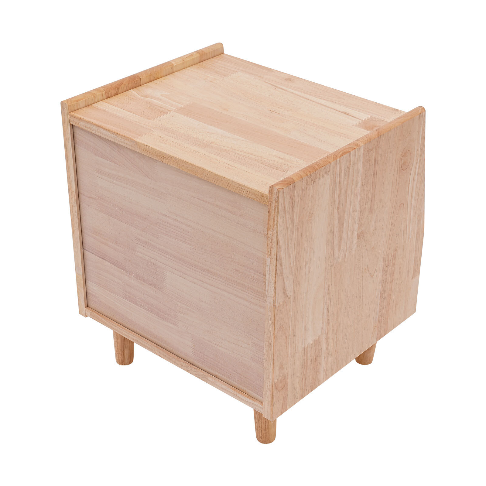 43.5*40*48cm Rubberwood Bedside Cabinet Bedroom Storage Cabinet With 2 Drawers