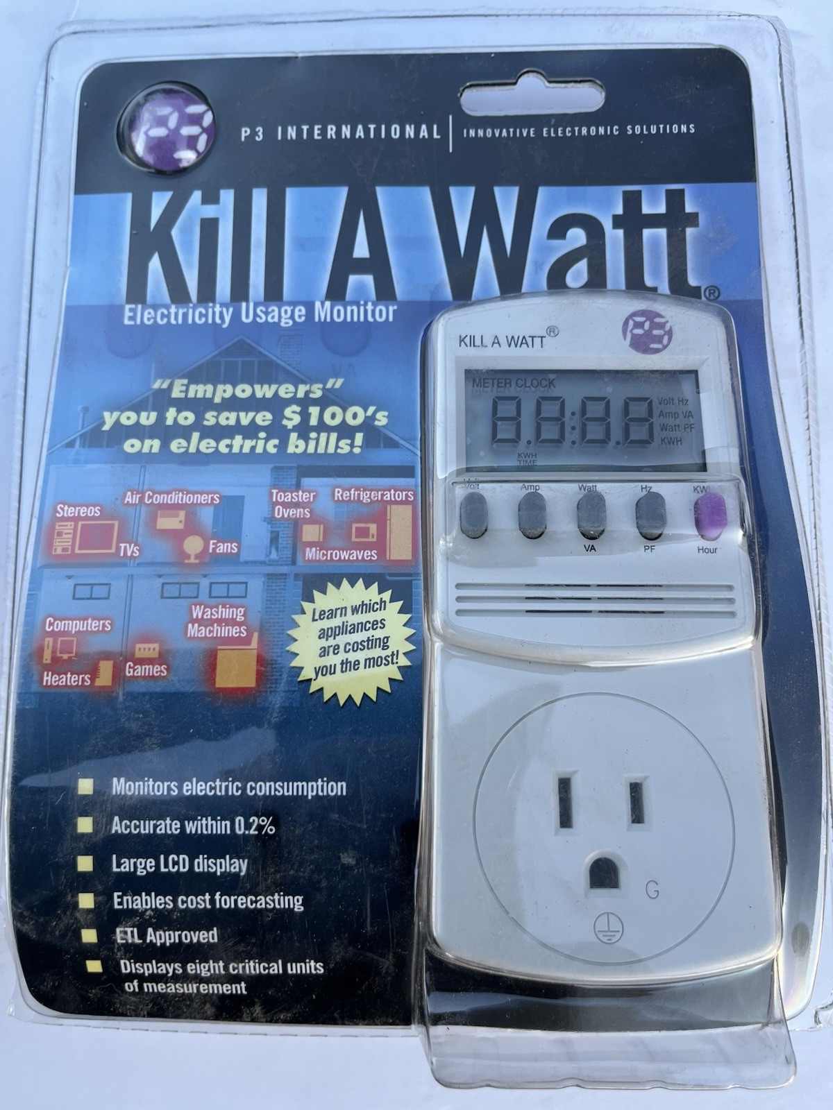 KILL A WATT ELECTRICITY USAGE MONITORS (2) P3 P4400