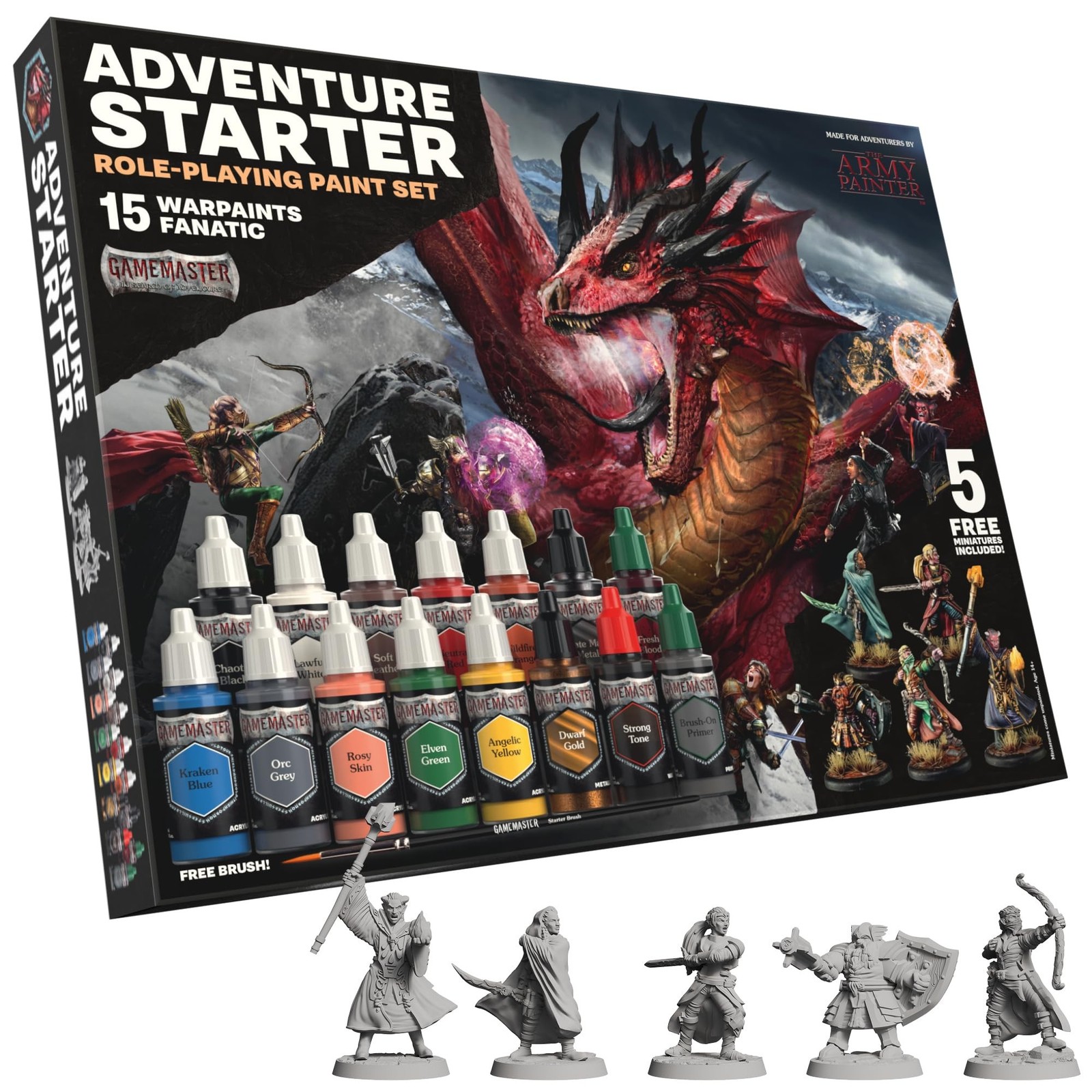 The Army Painter, GameMaster Adventure Starter Set, 15 x 18 ml | Acrilici War...