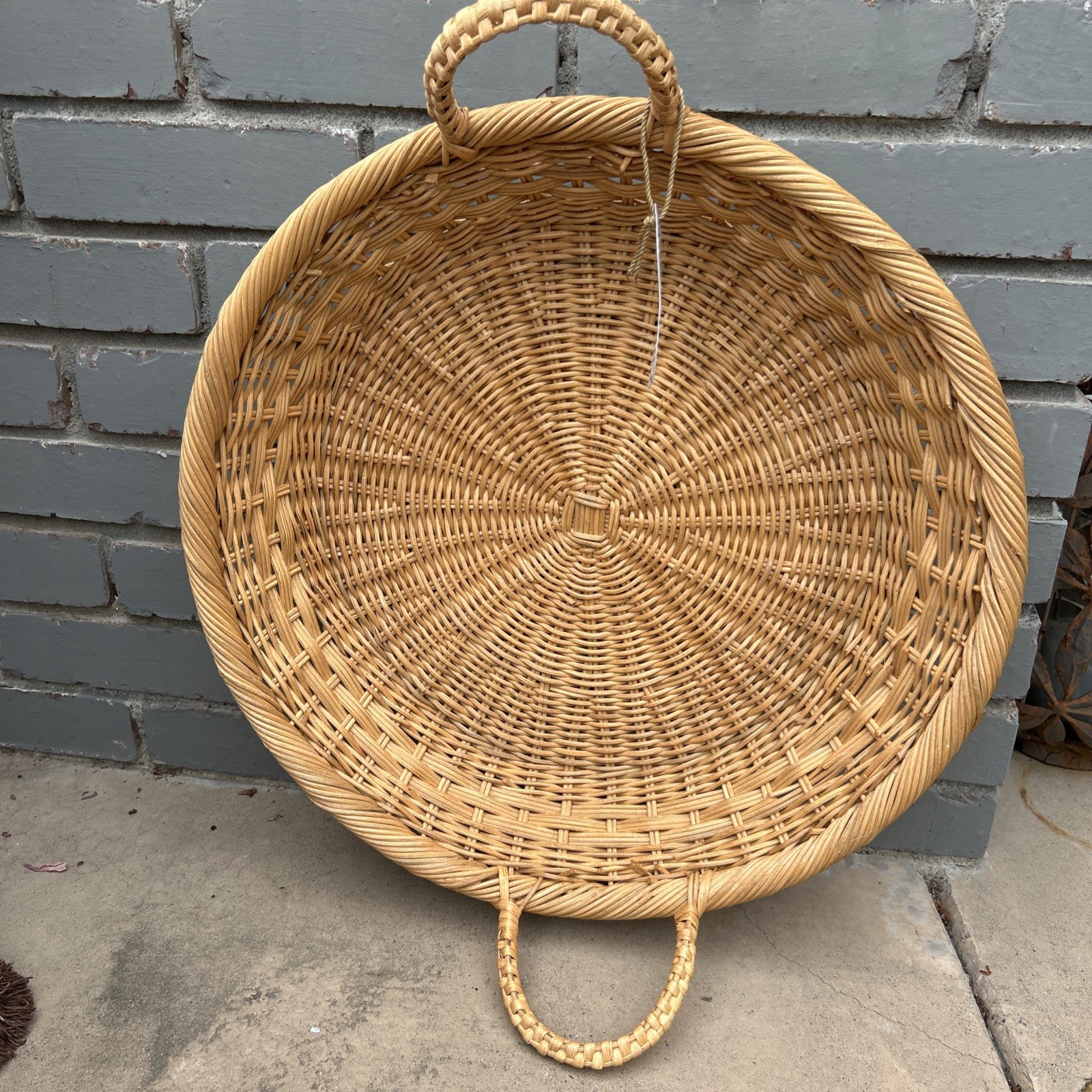 Studio Magee Round Basket With Two Handles 17.5” Diameter