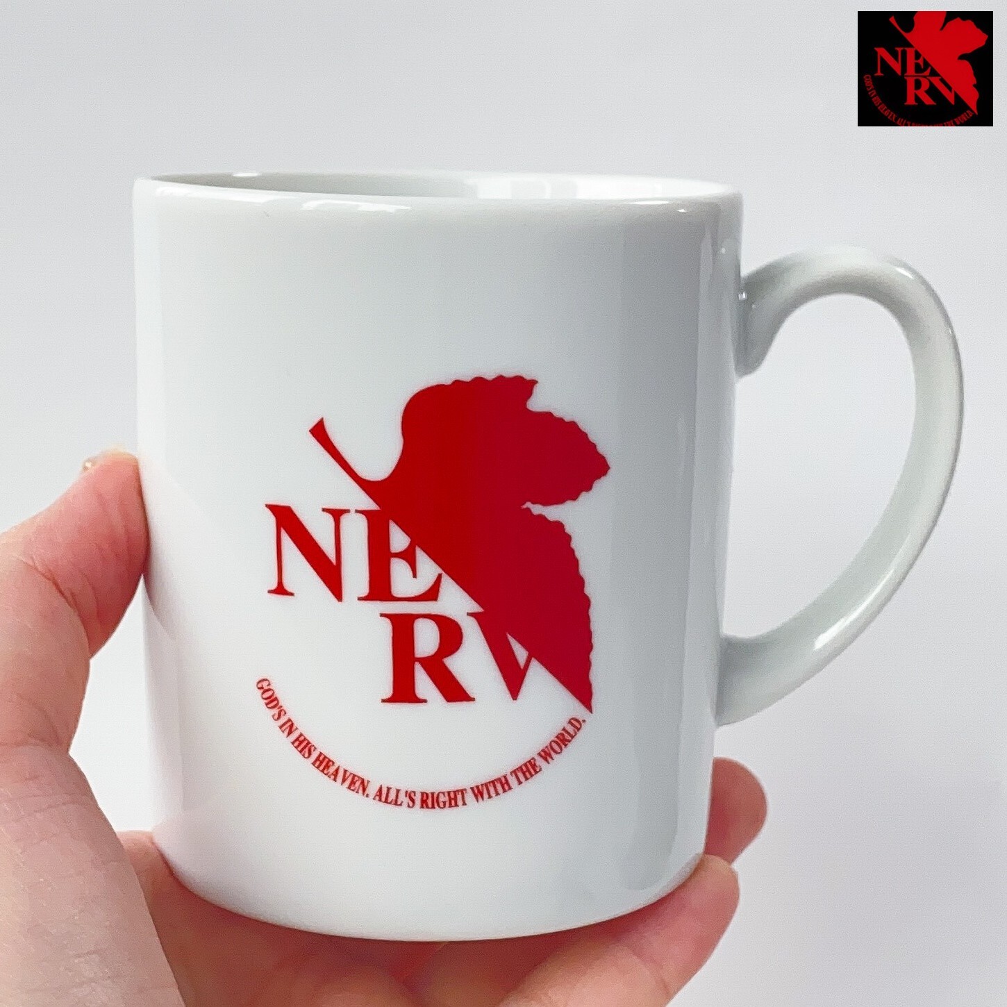 EVANGELION STORE Original NERV Mug Revival Edition Porcelain Φ3.2in JAPAN NEW
