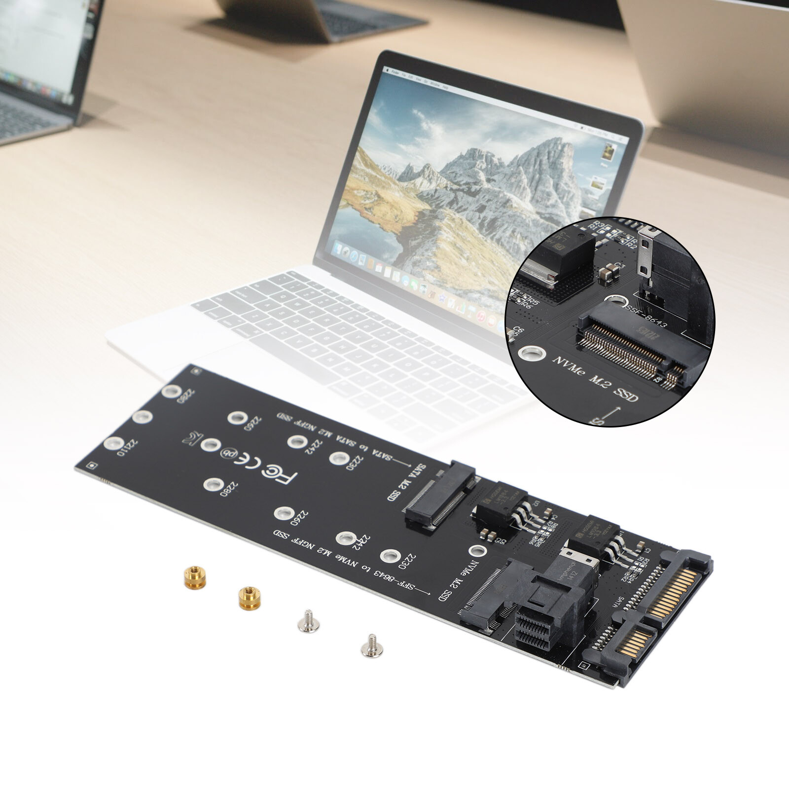 NVME PCIe SSD SATA Adapter SFF-8643 to U2 Kit NGFF M-Key to HD for Motherboard