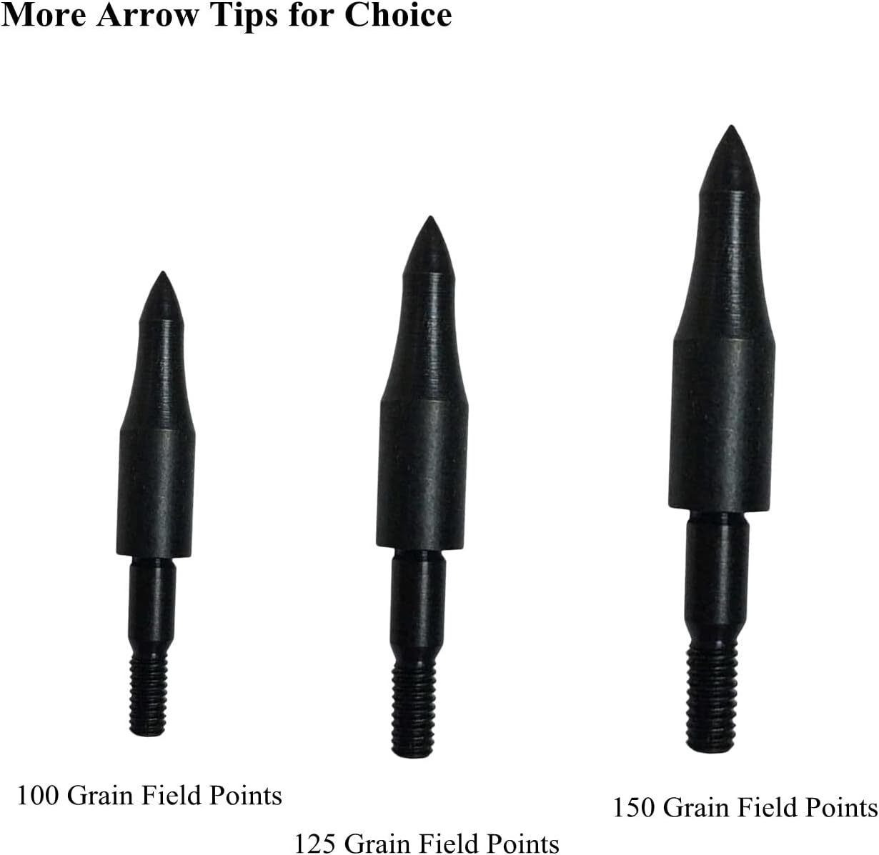12Pcs High Precision Field Points, Crossbow Arrow Tips for Bow and Arrow Target