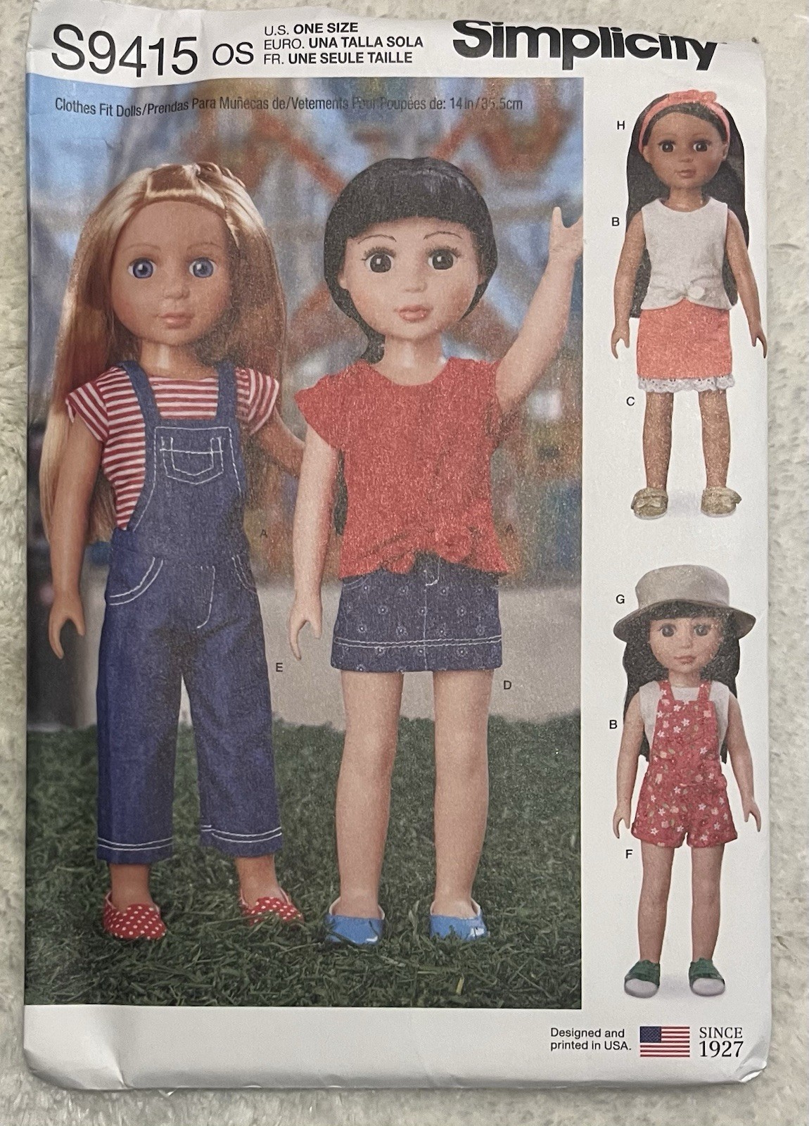Simplicity 9415 14" Doll Clothes NEW UNCUT
