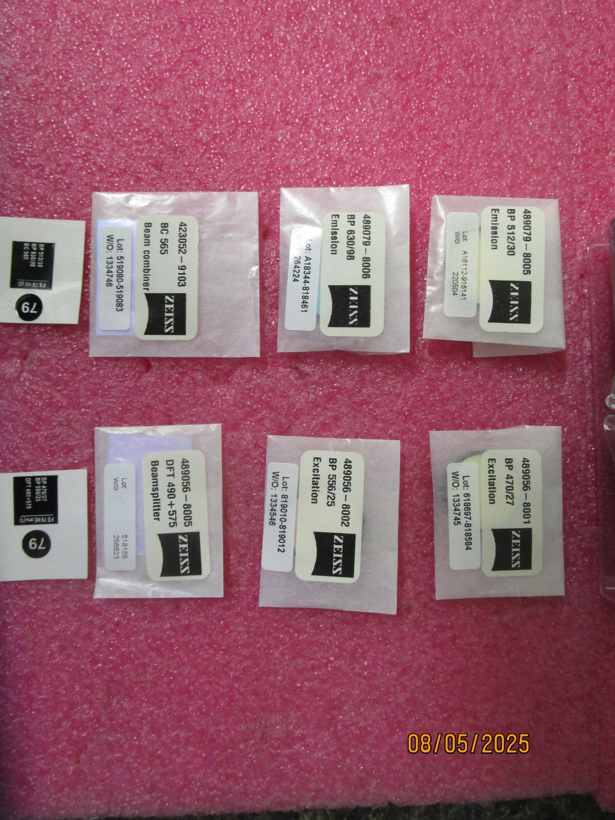NEW! Zeiss Microscope Filter Set 79 HE 489079-9010 - Qty (6) Filters