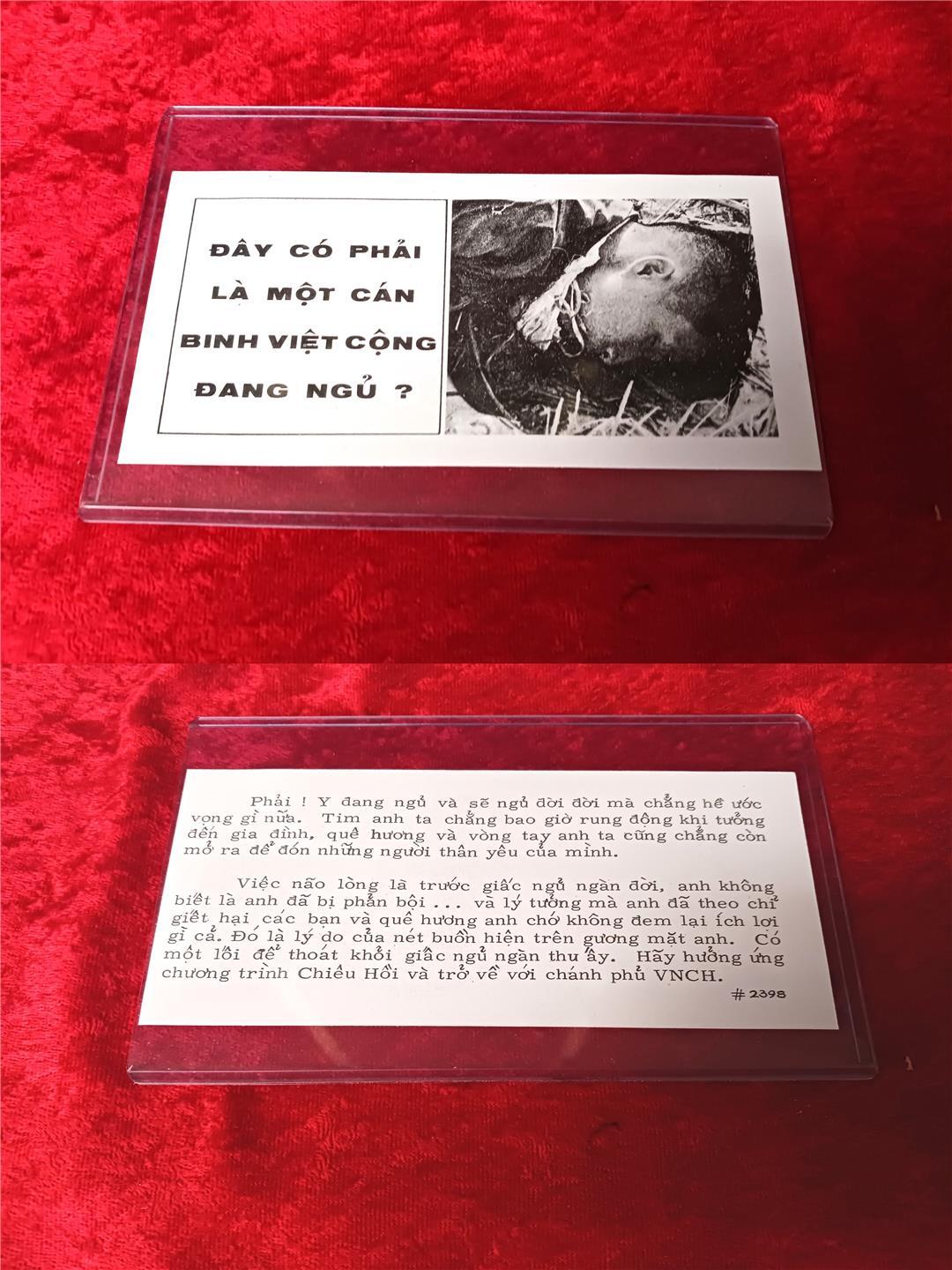 VIETNAM WAR PSYOP PROPAGANDA LEAFLET ONLY $14.95 WITH FREE SAME DAY SHIPPING