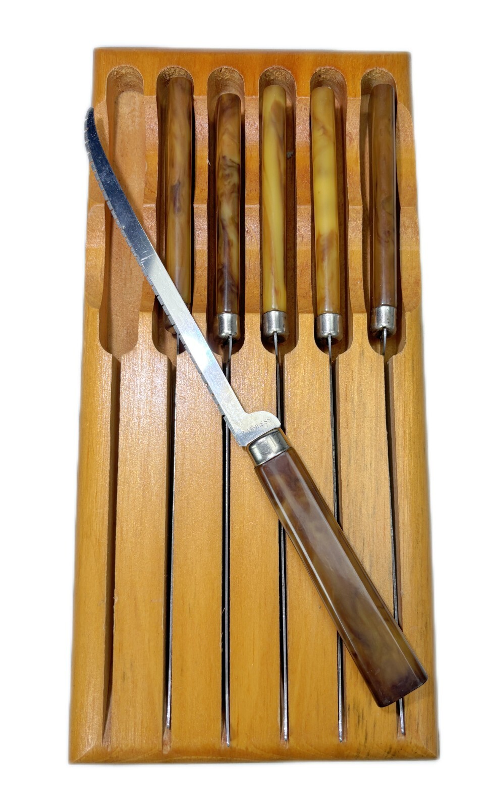 Royal Buckingham Cutlery Steak Knives Serrated Vintage 8.5” Knife Vintage
