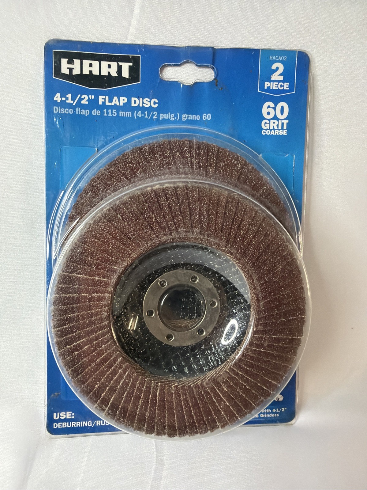 HART 2-Piece 4.5-inch Flap Disc 60 or 36 Grit