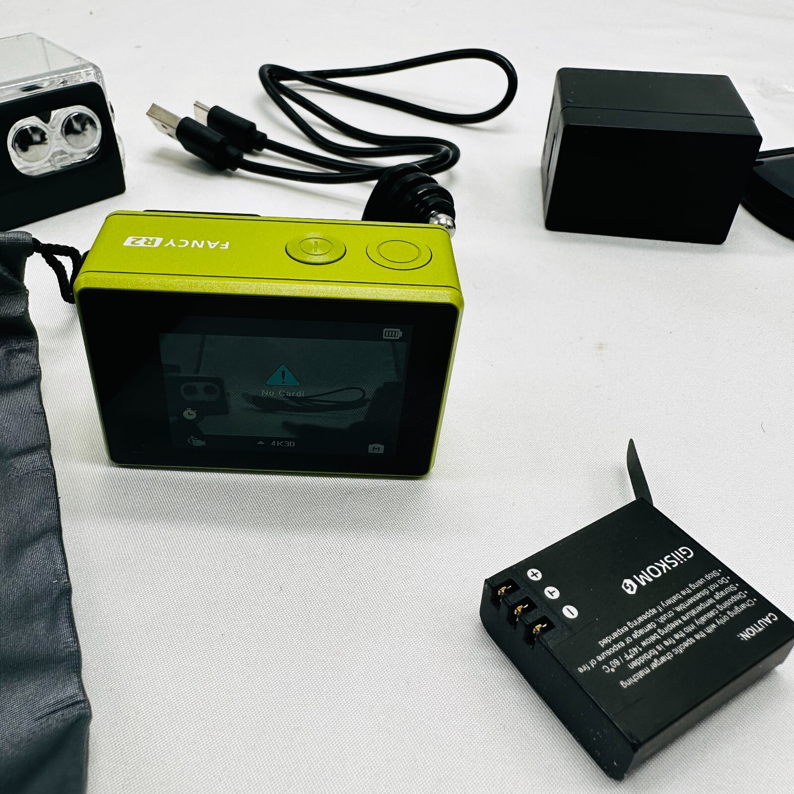 GIISKOM Fancy R2 Action 4k/60FPS 24MP in Dual Screen 95FT Waterproof  Sport READ