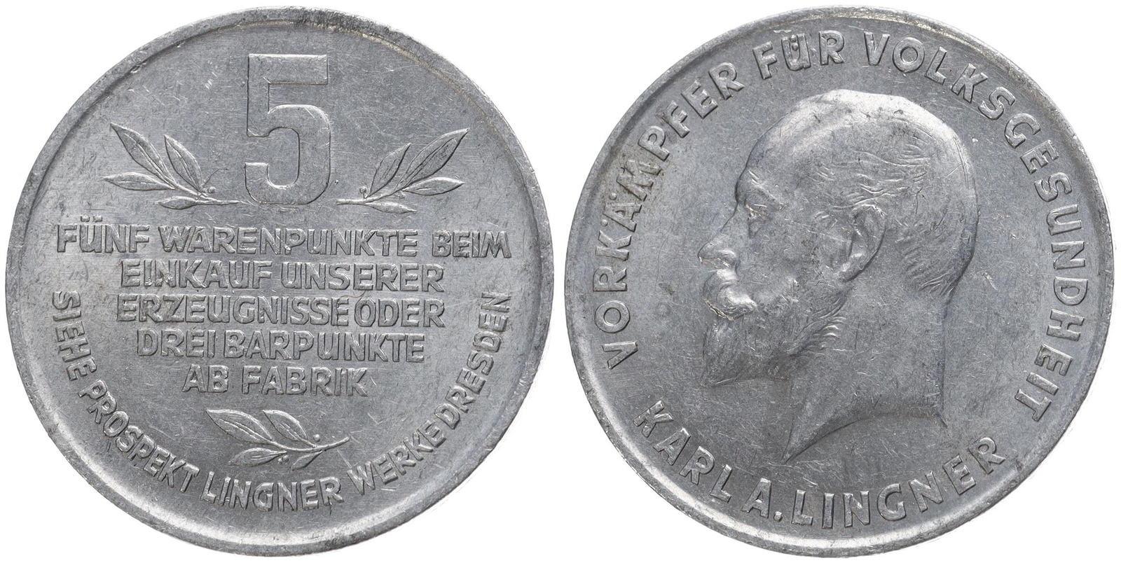 Medal - Lingnerwerke Dresden - 5 Point Merchandise - Karl Lingner - V