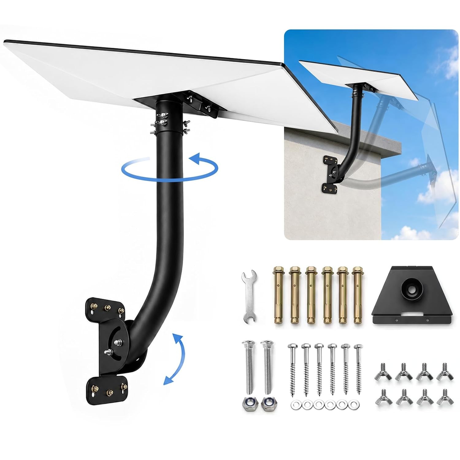 Heavy Duty Adjustable Starlink Mount for Standard 4/4X/Gen 3 Starlink Roof