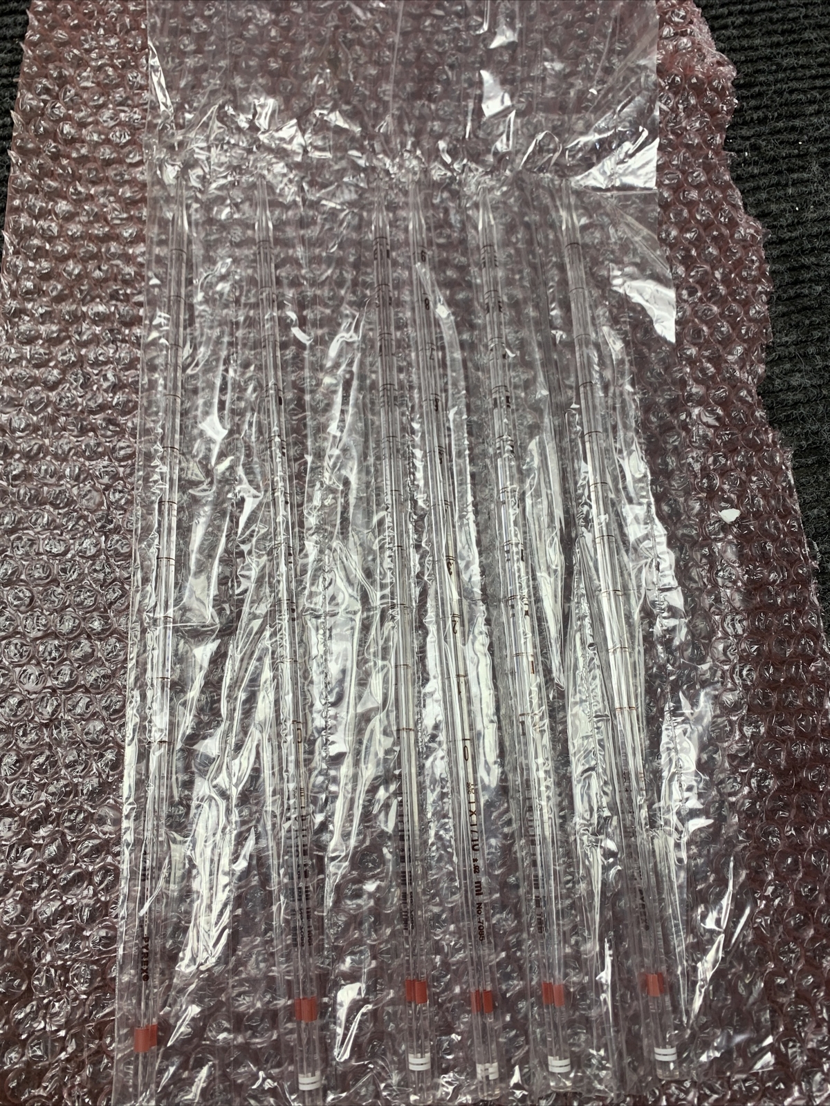 New Lot of 6 Corning Pyrex 7085-1 Borosilicate Glass Straight Reusable Pipets