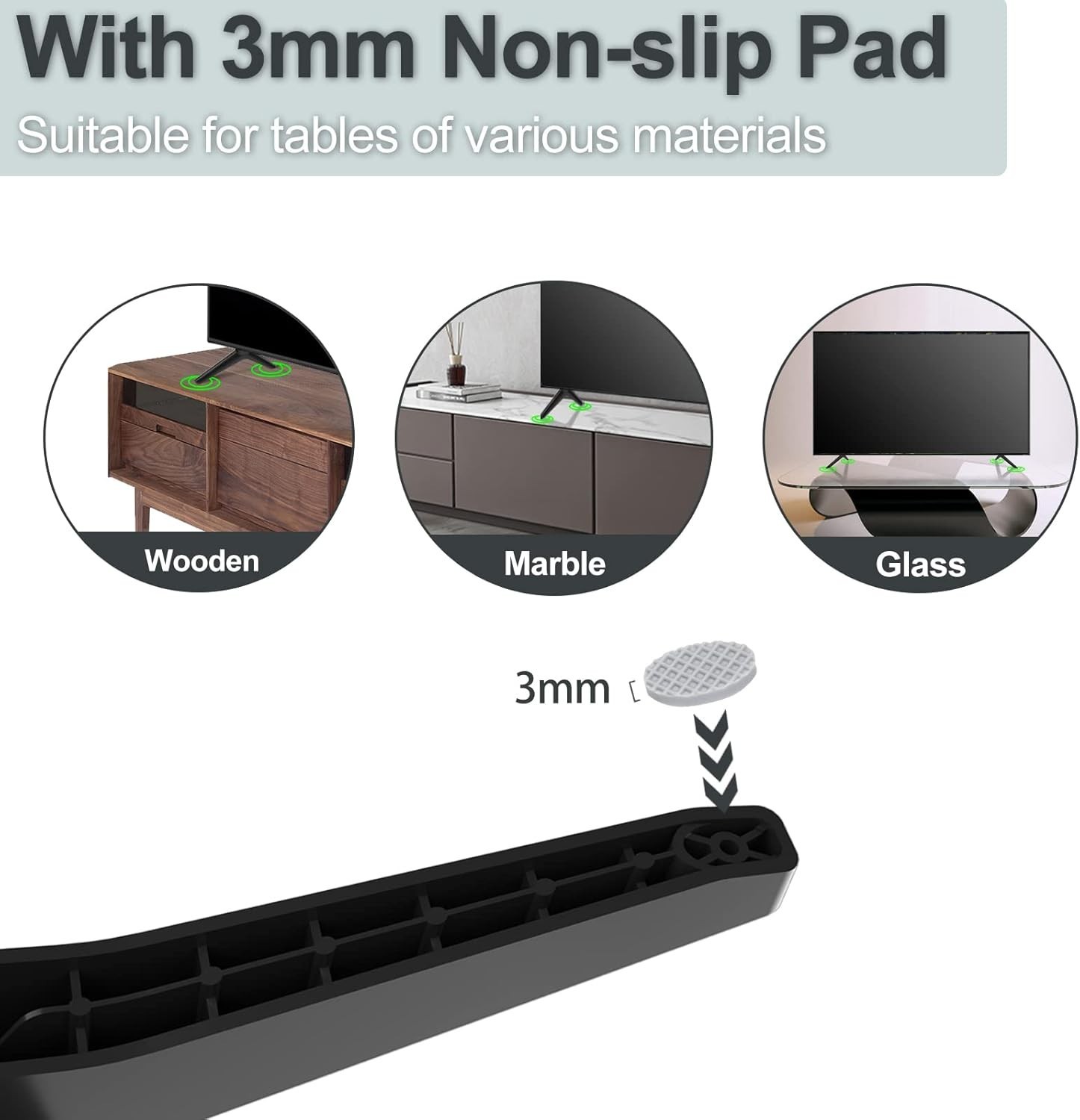 Sturdy LG TV Stand Legs Replacement - Easy Assembly for 49, 50, 55 Inch Models