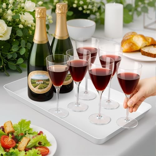 pcs Serving Tray for Entertaining, Grilling BBQ Accessories, Serving 4 White