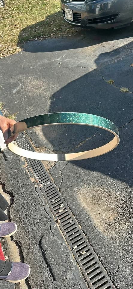 20 inch solid wood green sparkle bass drum rim NEVER USED