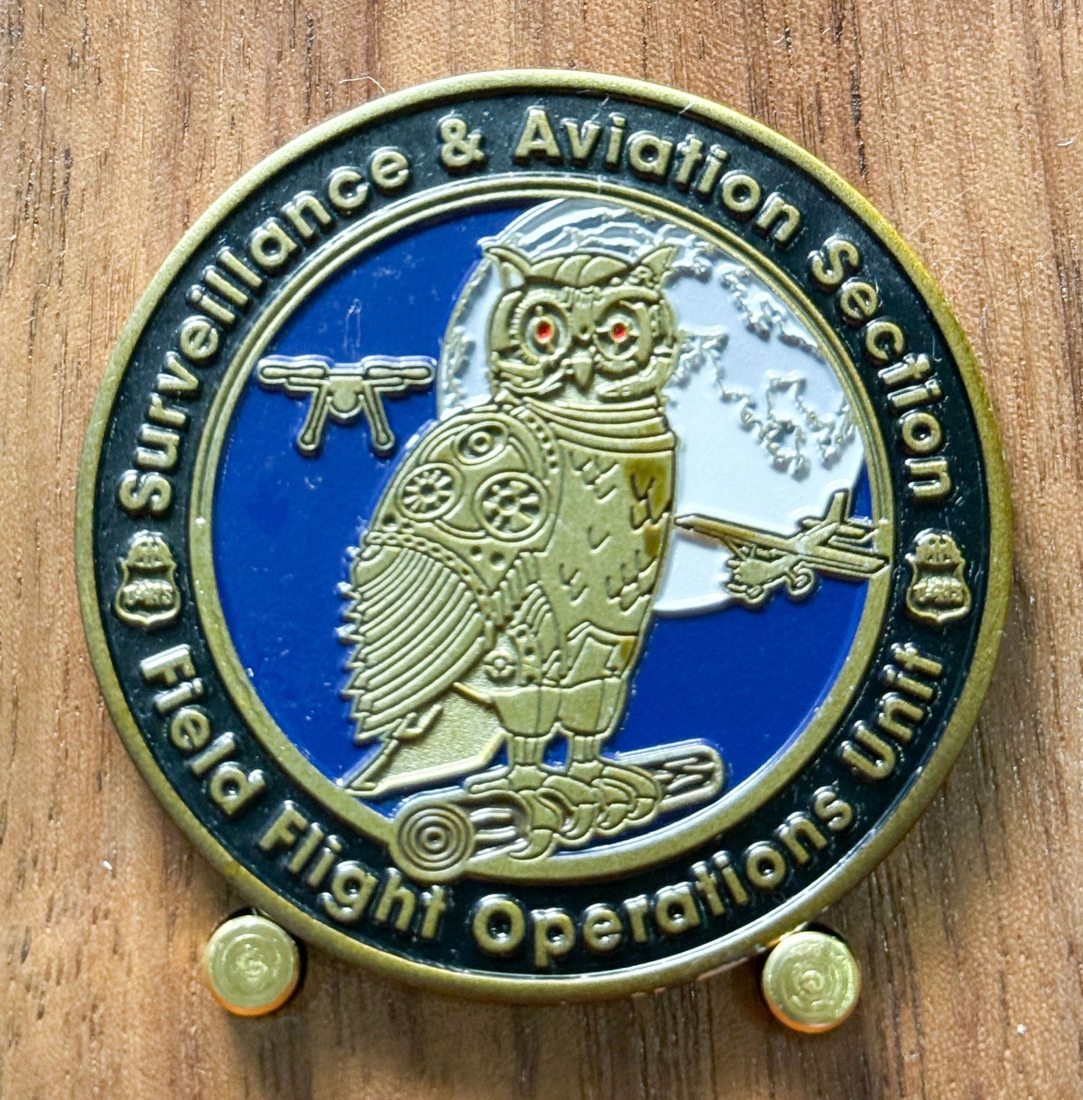 FBI Critical Incident Response Aviation Surveillance Challenge Coin  W#1