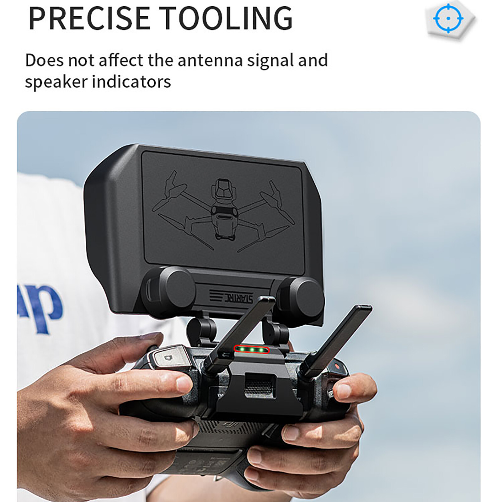 Protective Cover Screen Protector Case with Sun Hood for RC Pro Controller