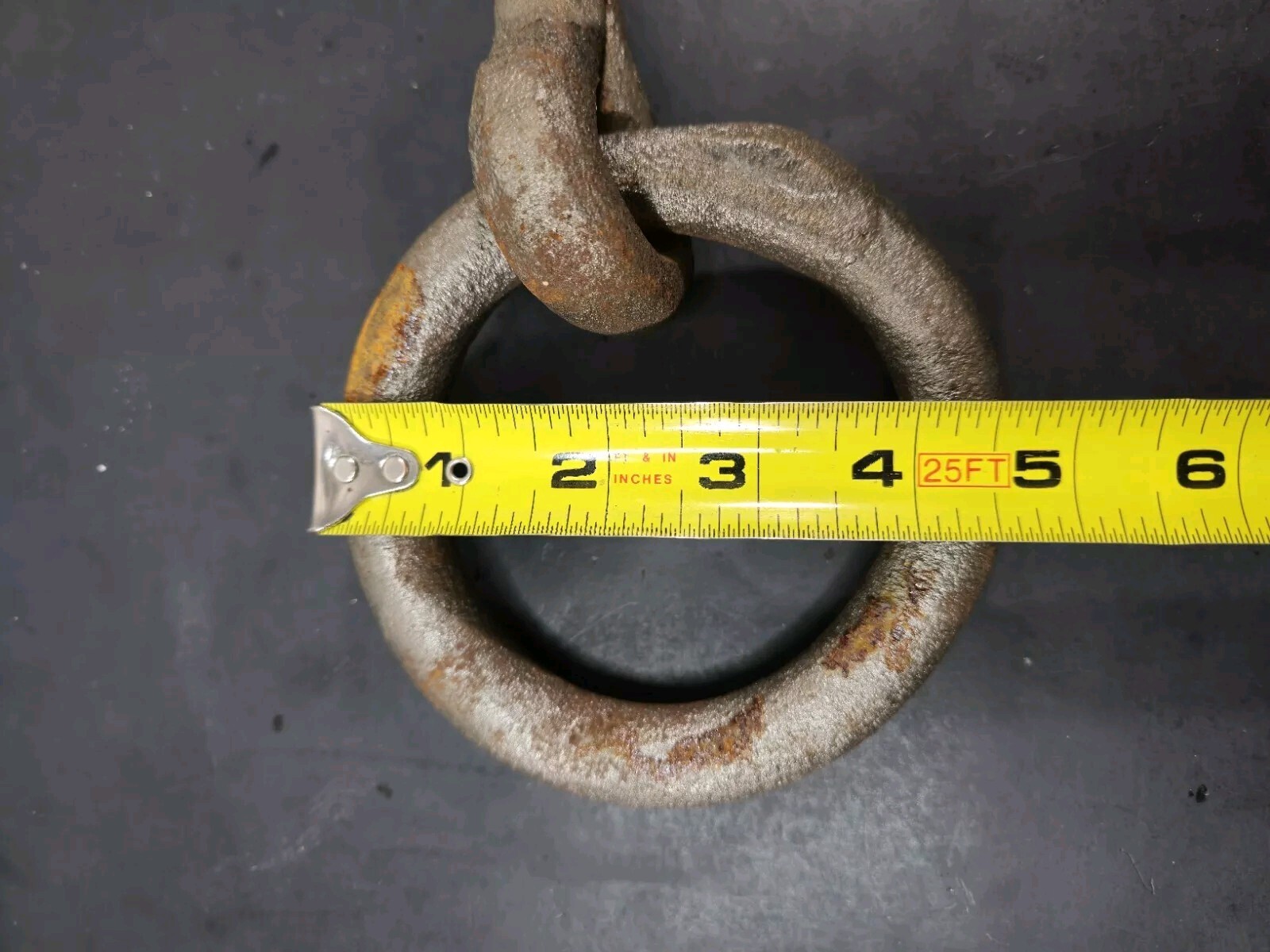 Antique Horse Hitching Post Stable Tie Tether Ring Anchor Threaded Bolt 15.5"L